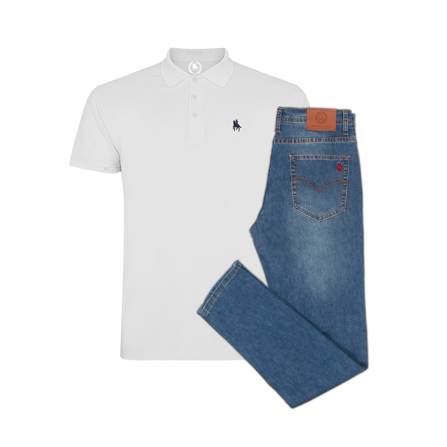 Conjunto Hombre Polo y Vaquero Claro Ibiza