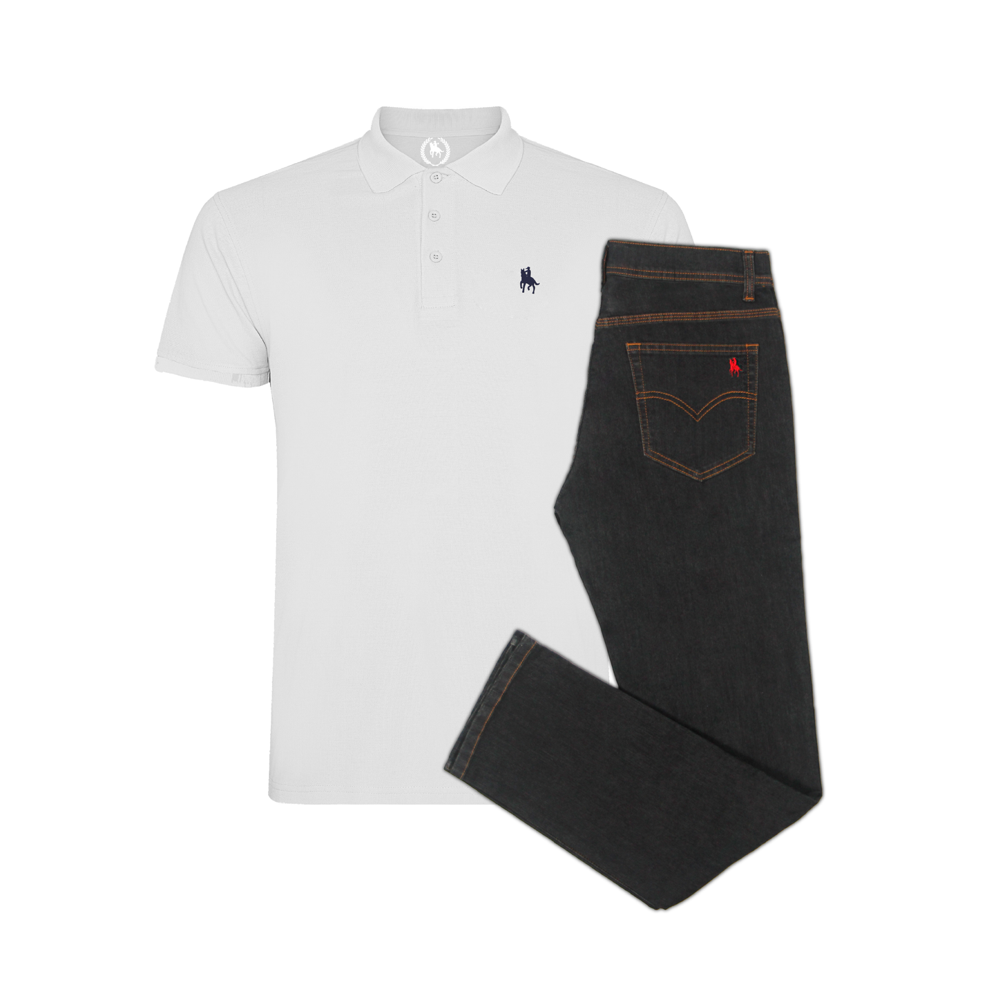 Conjunto Hombre Polo y Vaquero Negro Valencia