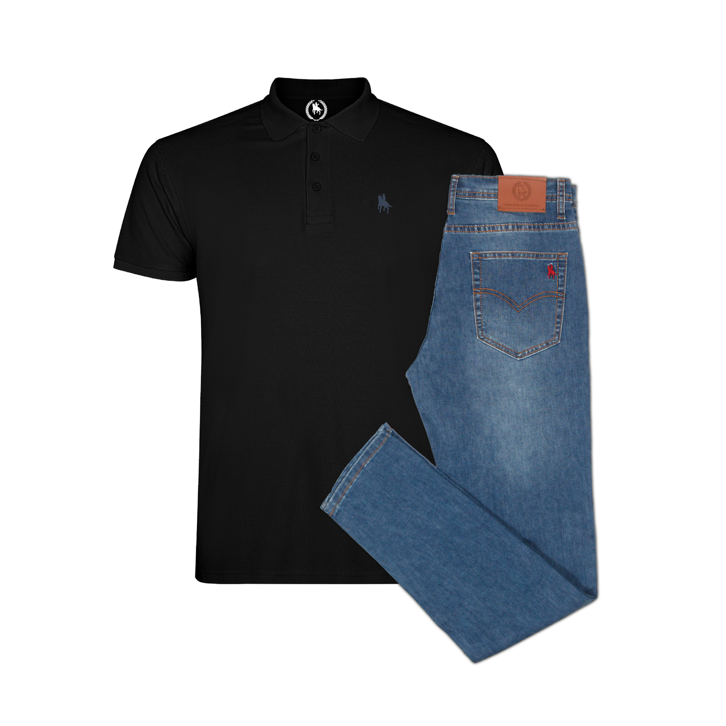 Conjunto Hombre Polo y Vaquero Claro Ibiza