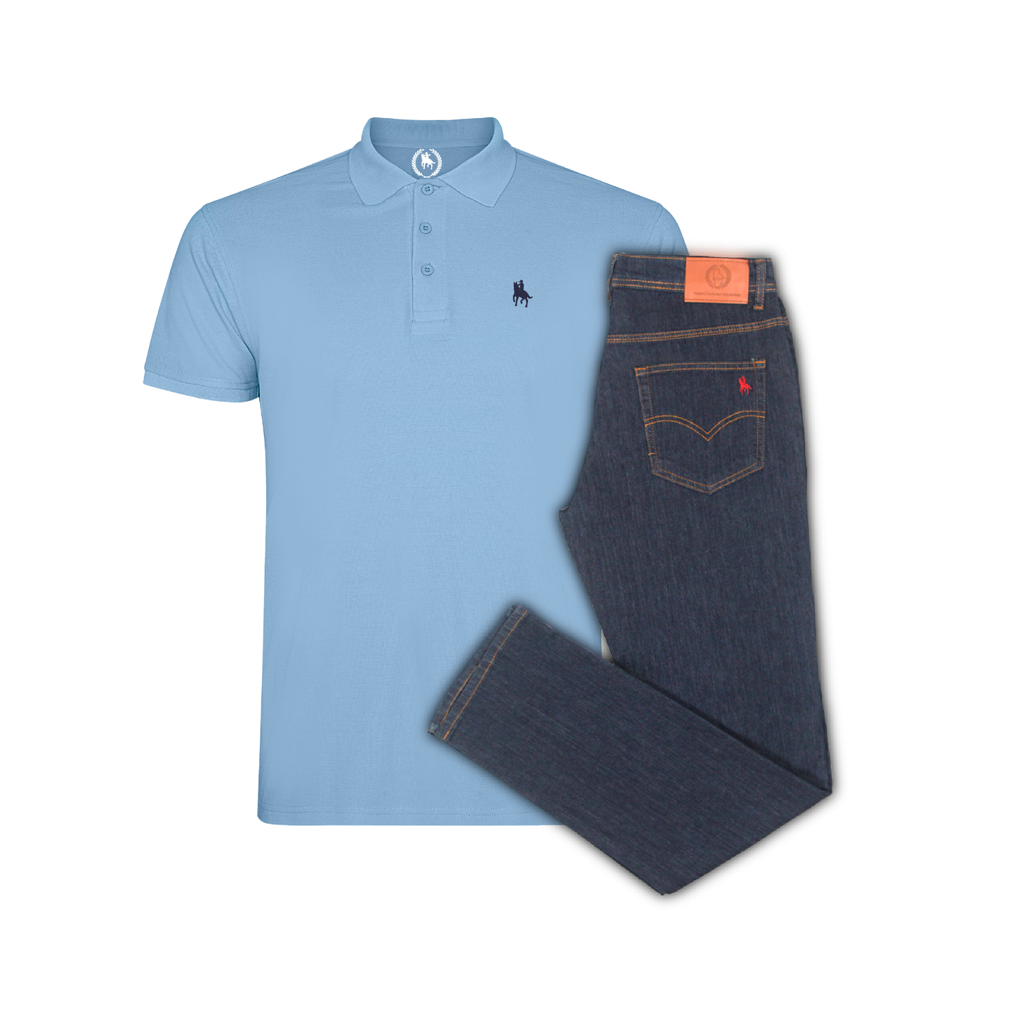 Conjunto Hombre Polo y Vaquero Oscuro Valencia