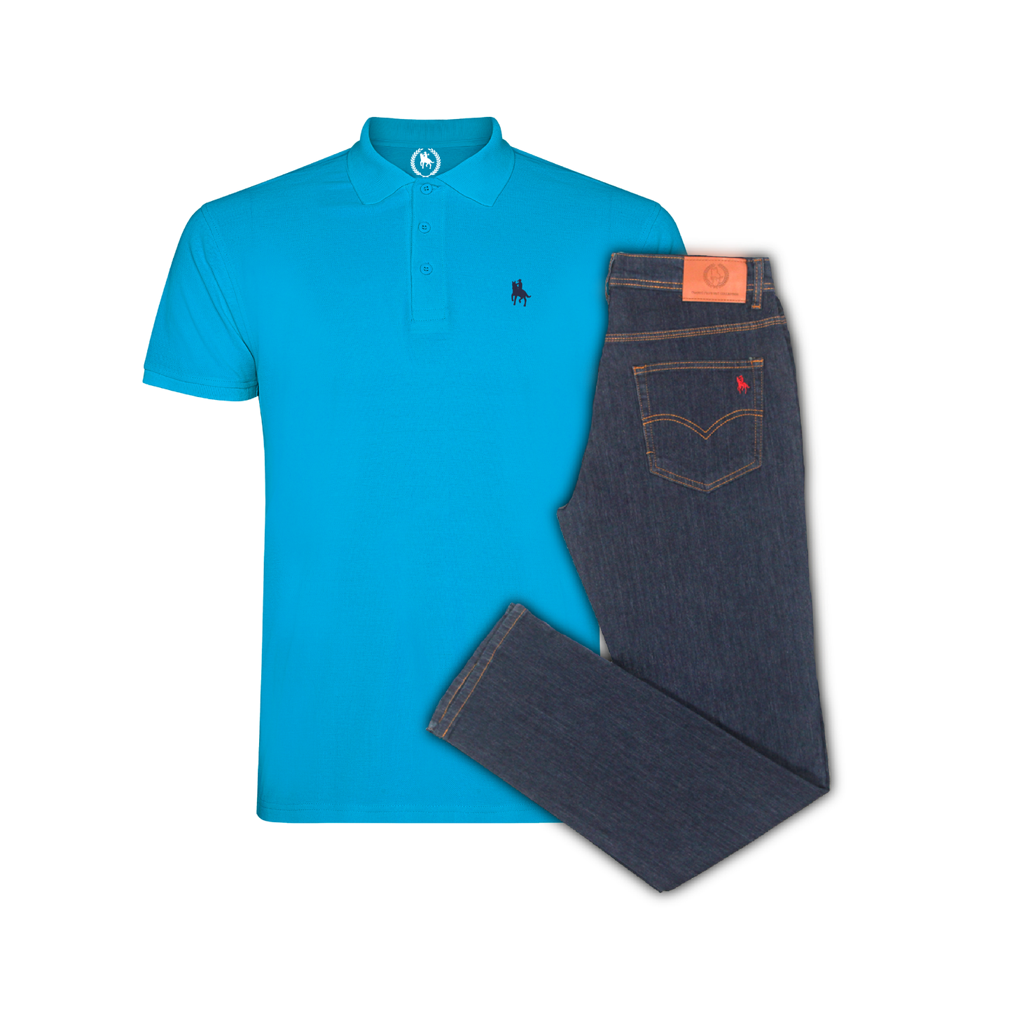 Conjunto Hombre Polo y Vaquero Oscuro Valencia