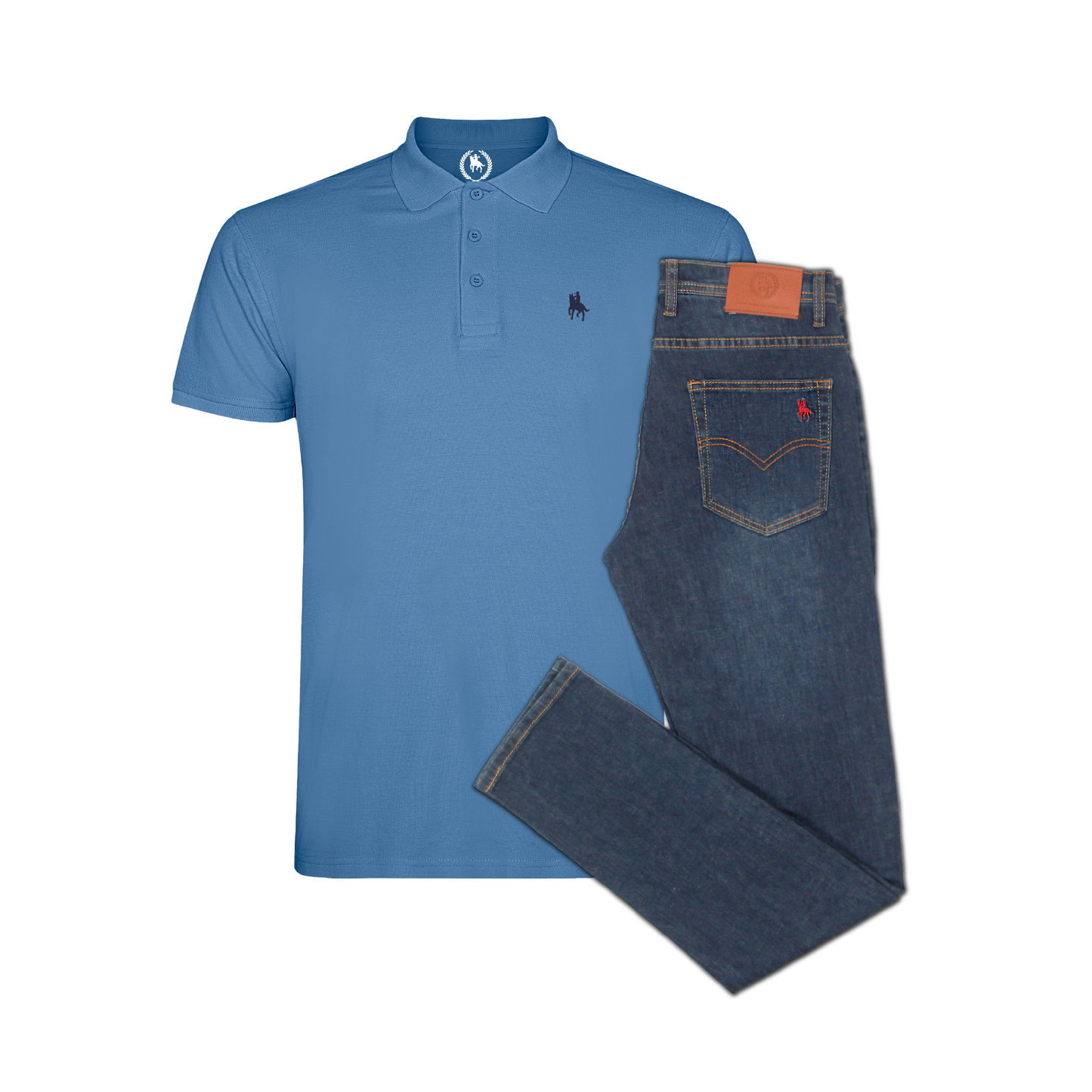 Conjunto Hombre Polo y Vaquero Medio Ibiza