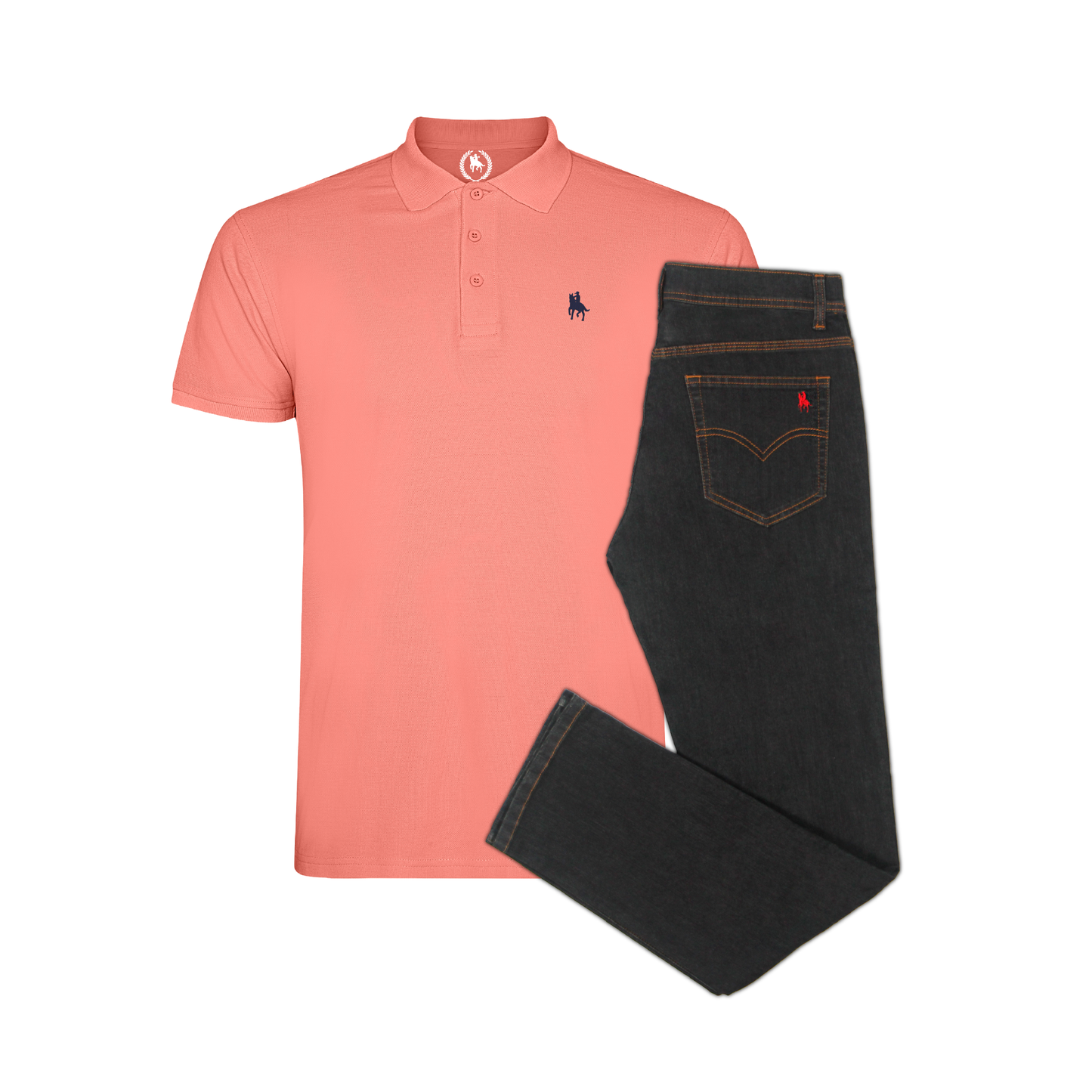Conjunto Hombre Polo y Vaquero Negro Valencia