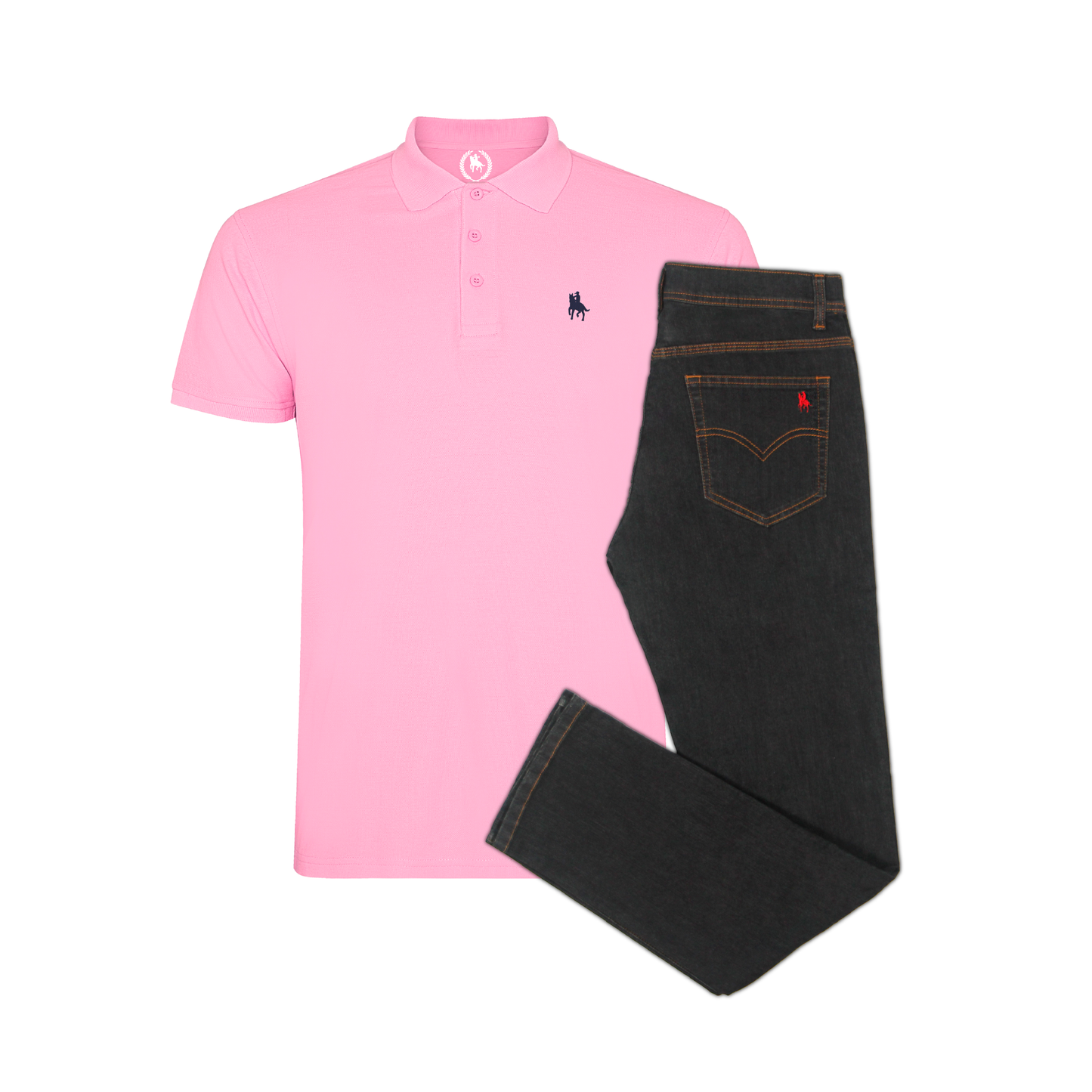Conjunto Hombre Polo y Vaquero Negro Valencia