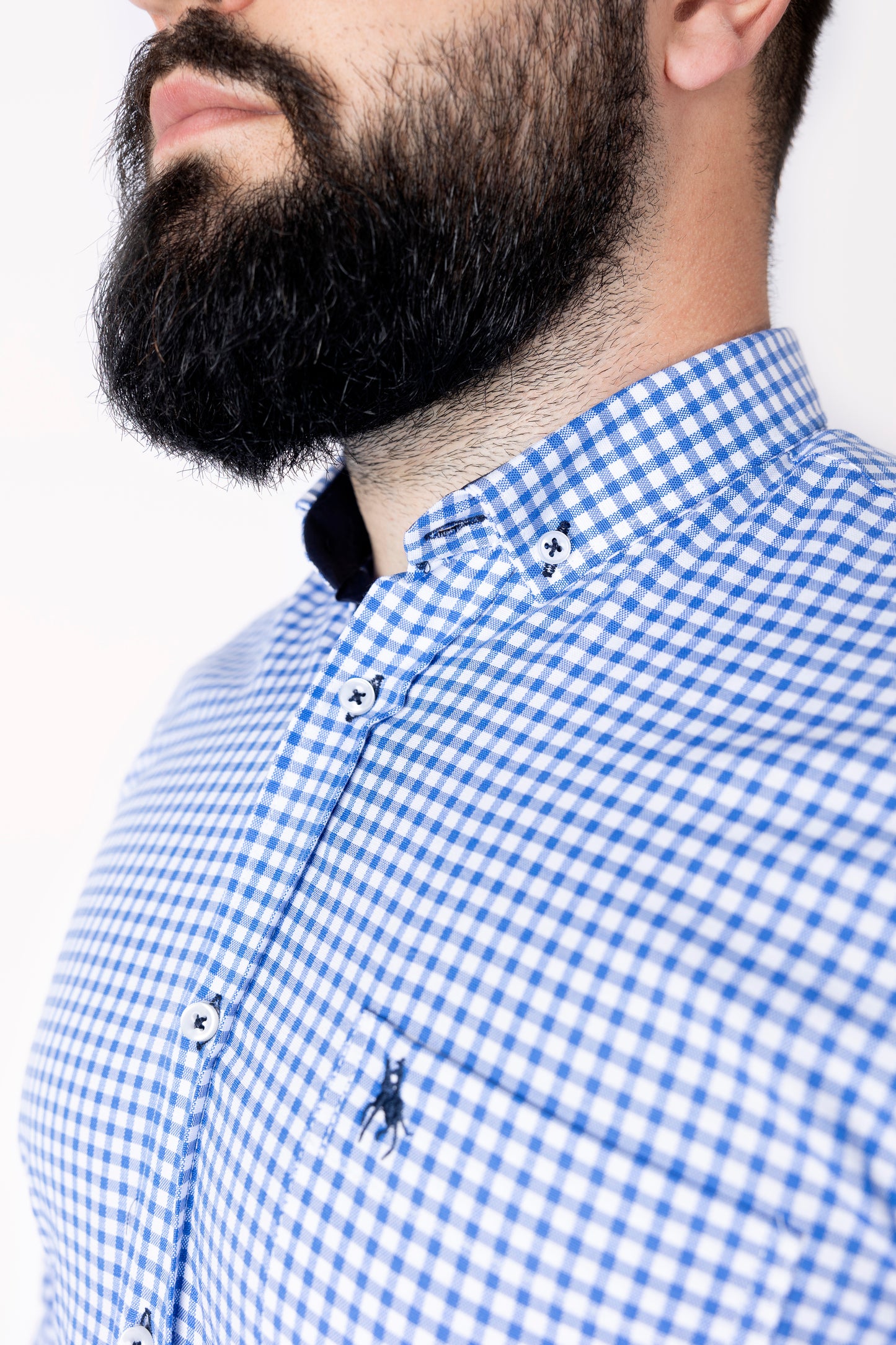 Camisa cuadros azul marino