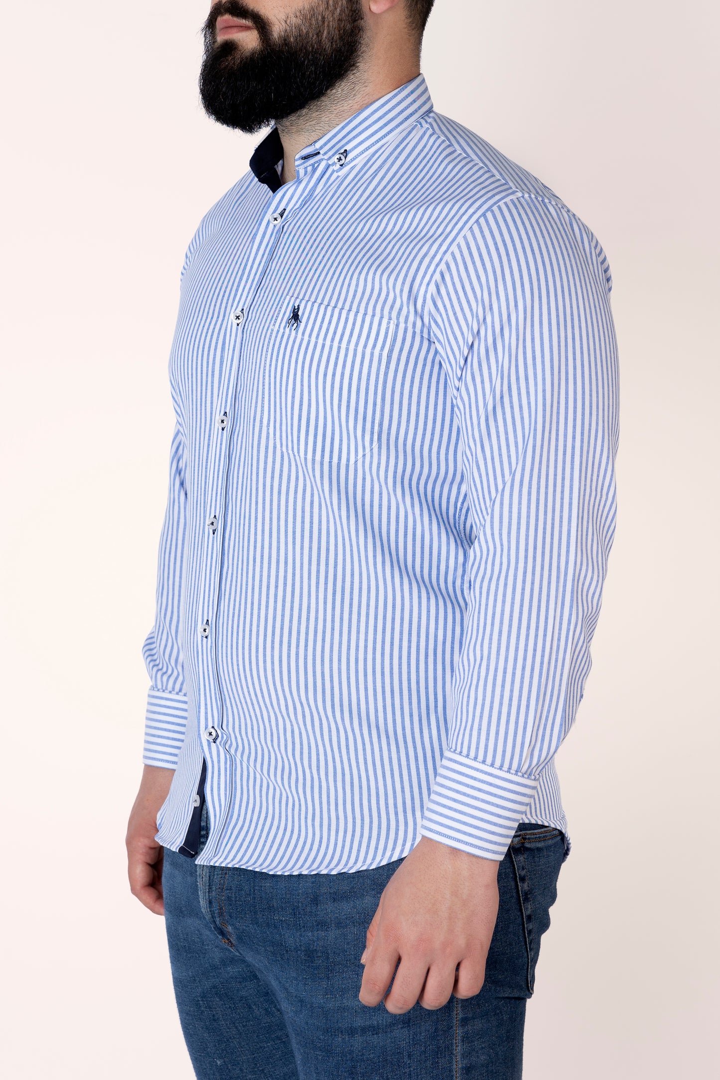 Camisa rayas azul marino
