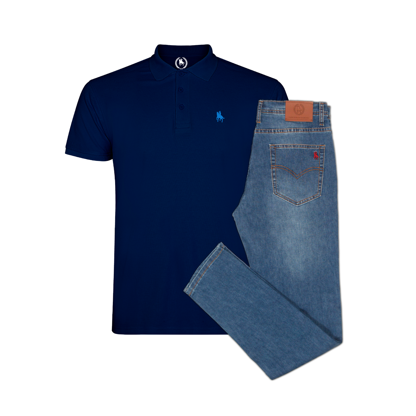 Conjunto Hombre Polo y Vaquero Claro Ibiza