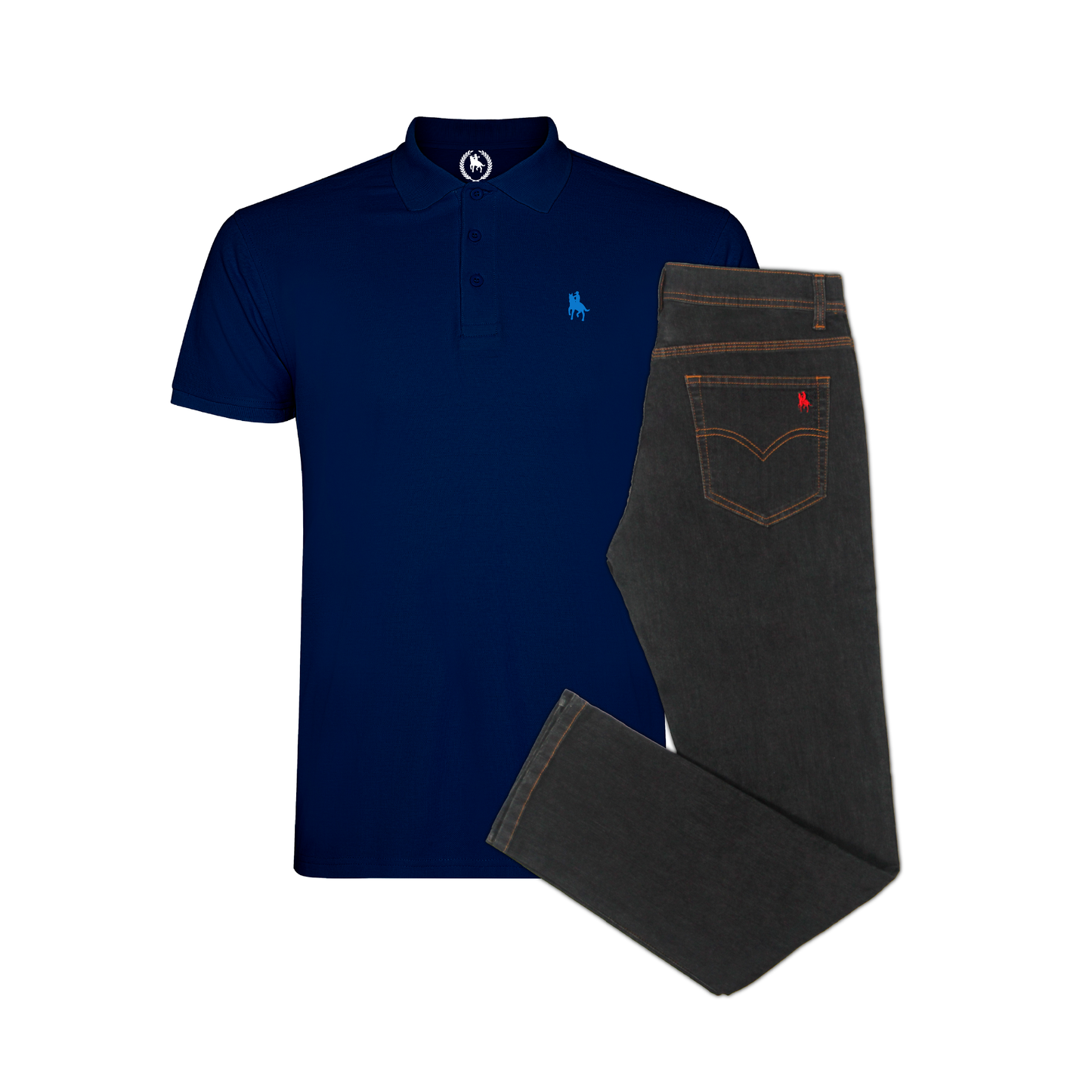 Conjunto Hombre Polo y Vaquero Negro Valencia