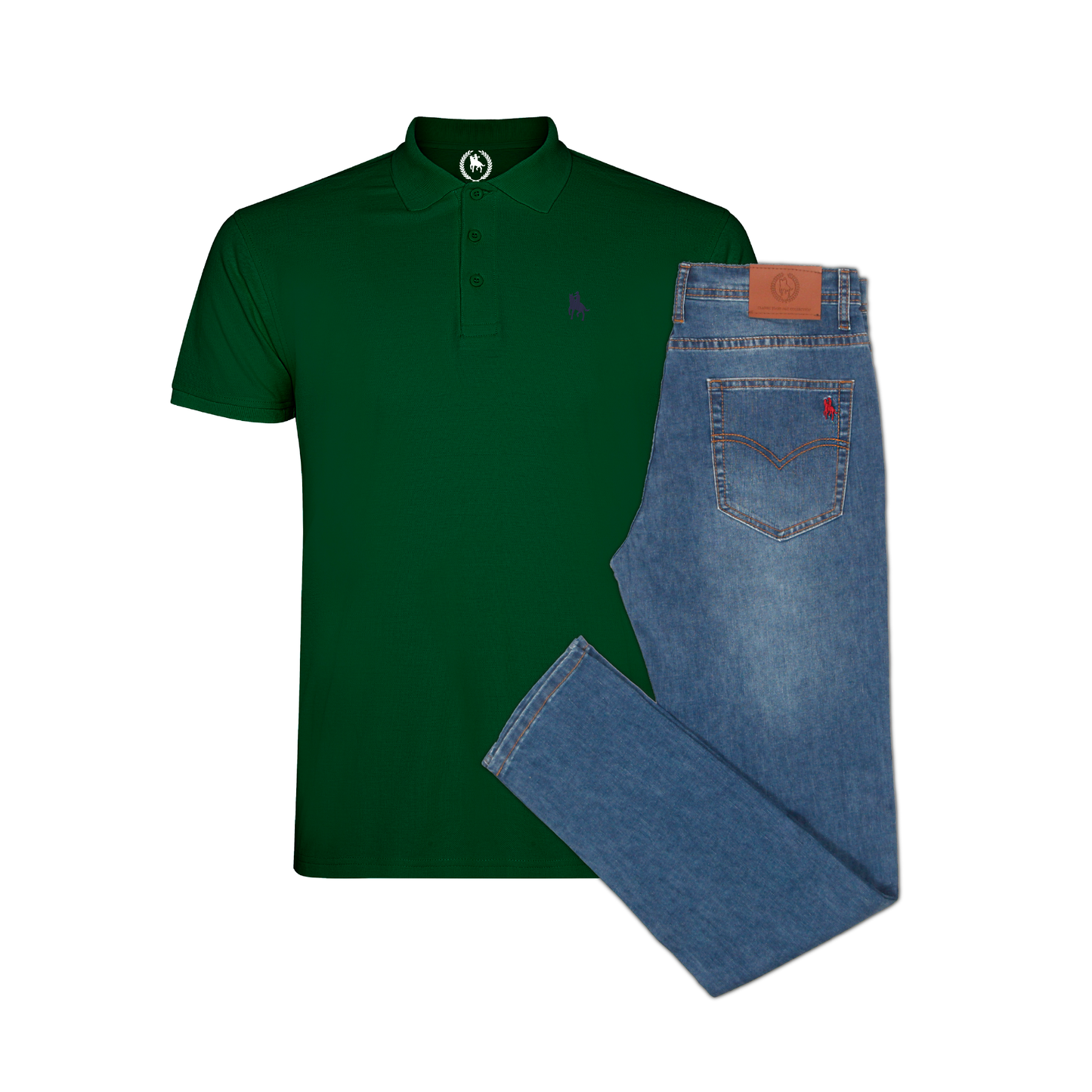 Conjunto Hombre Polo y Vaquero Claro Ibiza
