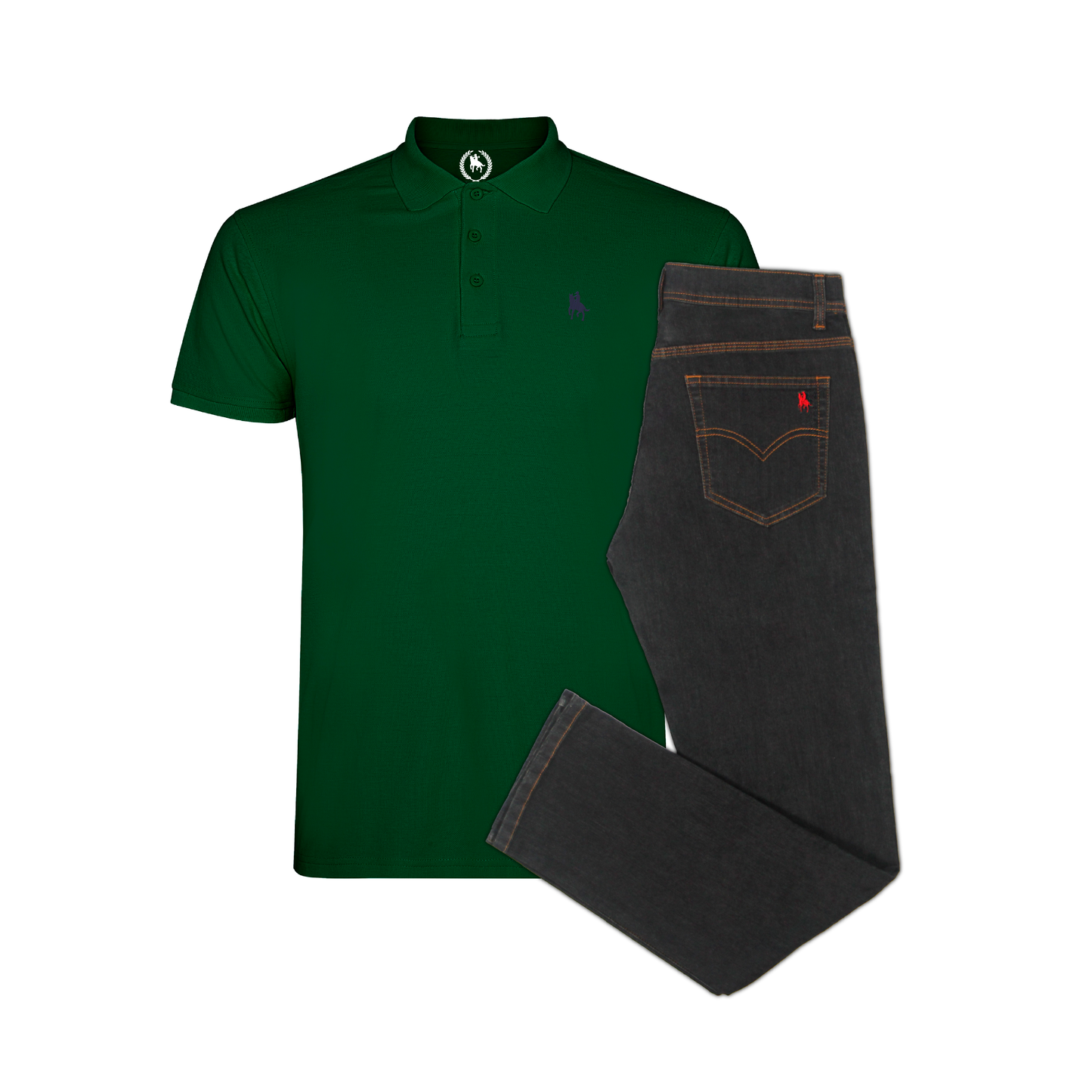 Conjunto Hombre Polo y Vaquero Negro Valencia