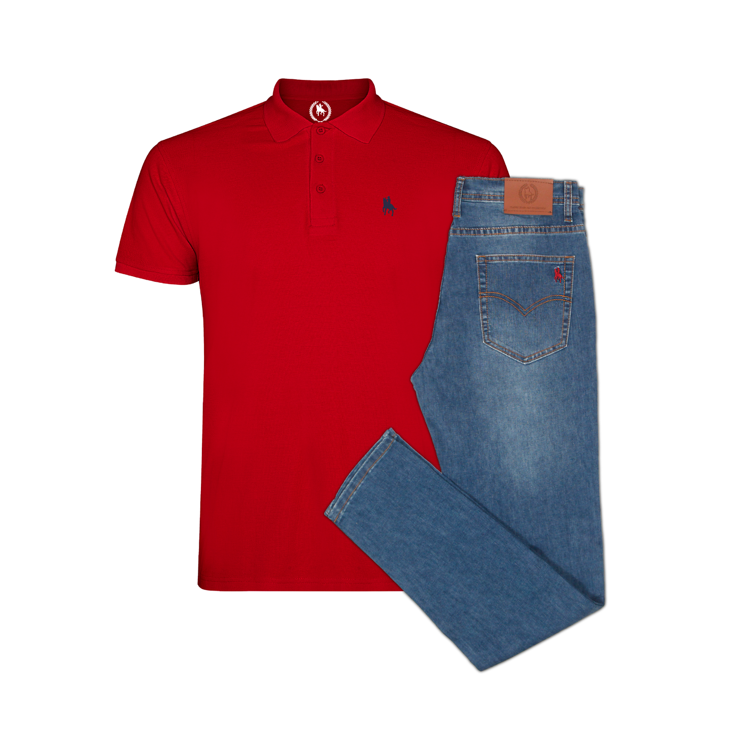 Conjunto Hombre Polo y Vaquero Claro Ibiza
