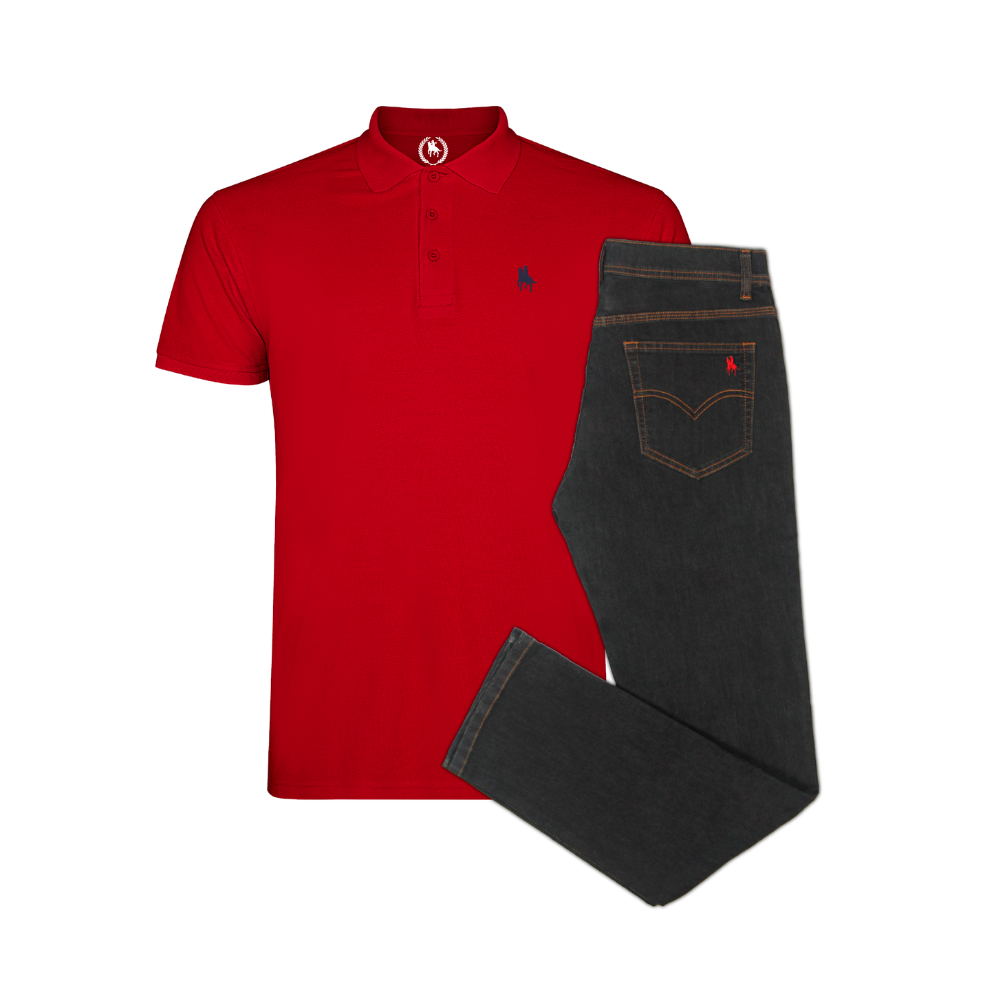 Conjunto Hombre Polo y Vaquero Negro Valencia