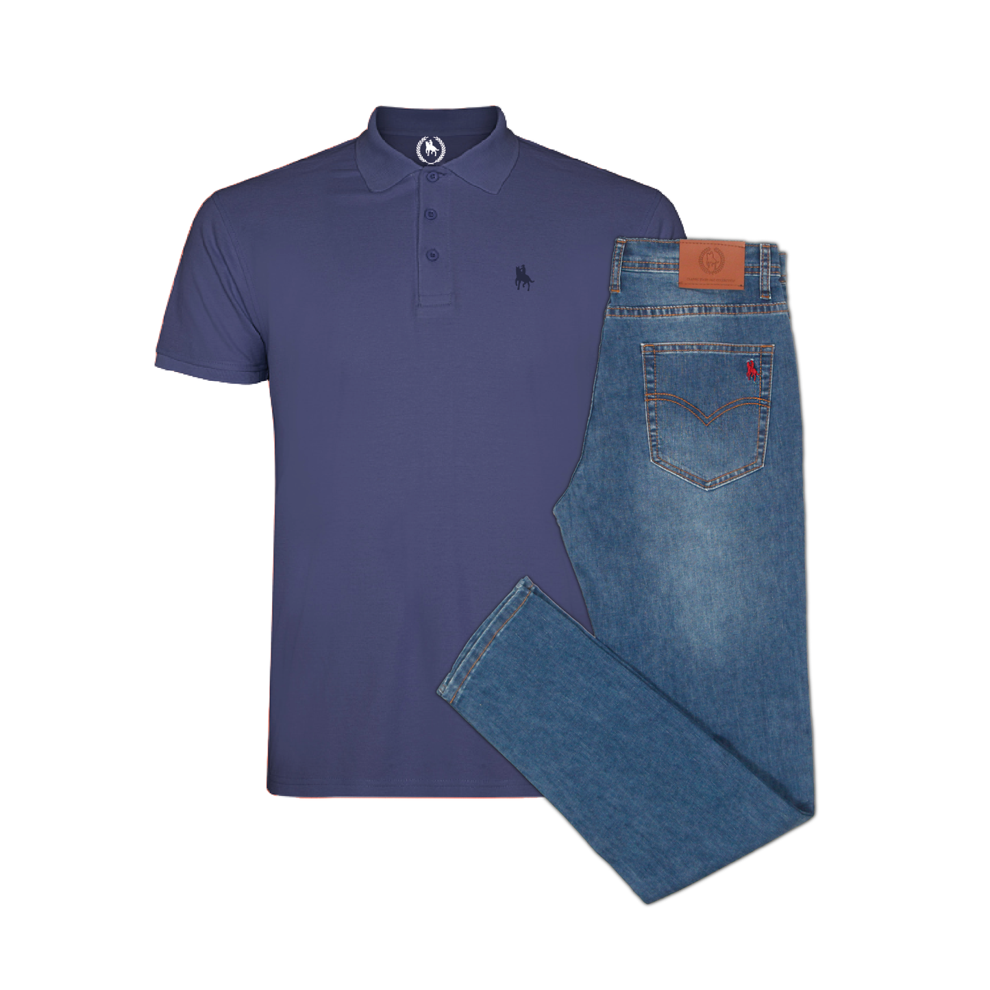 Conjunto Hombre Polo y Vaquero Claro Ibiza