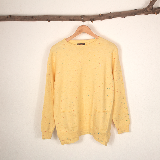 Jersey de Mujer Oversize Amarillo con Bolsillos
