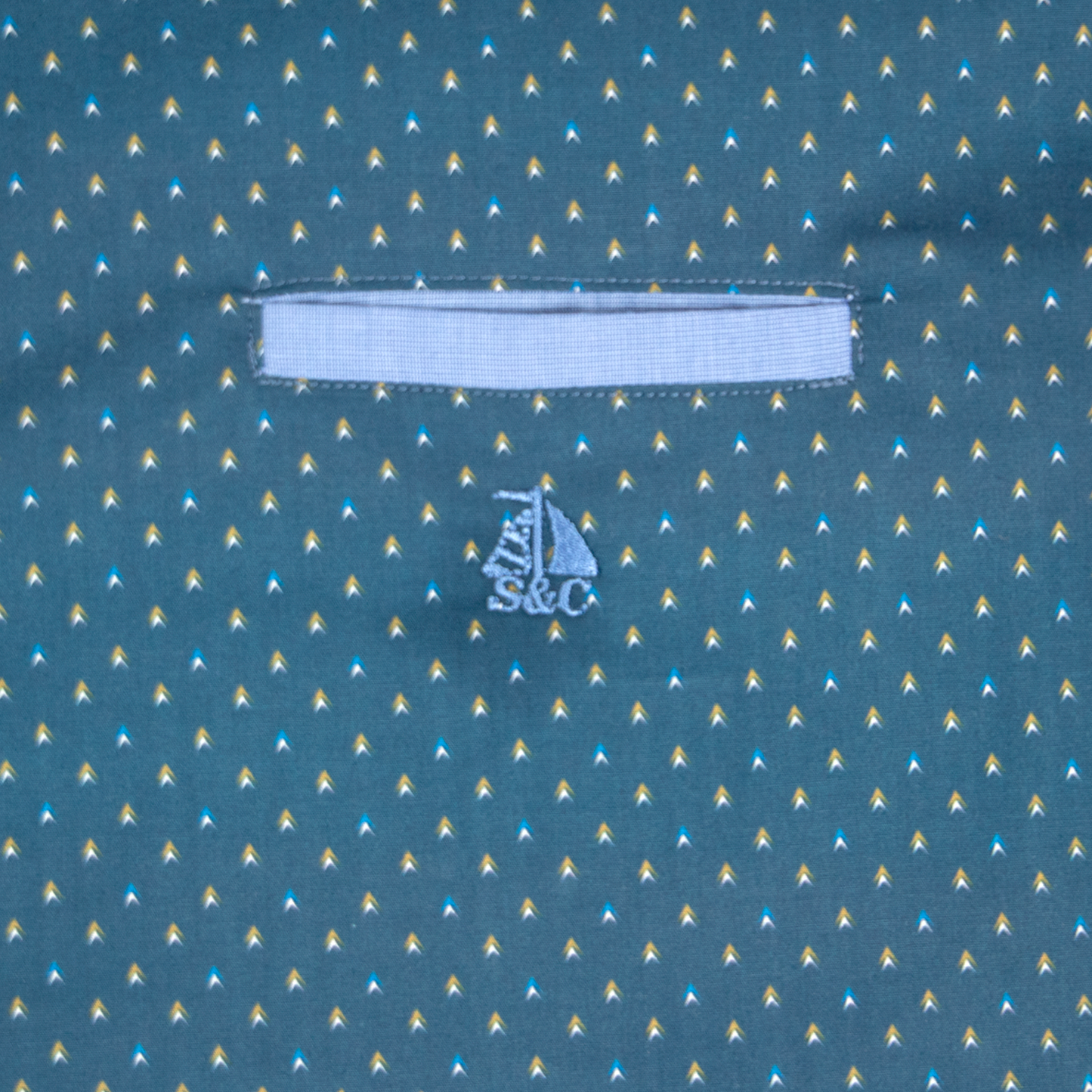 Camisa Hombre Manga Larga Puntos Azul Marino