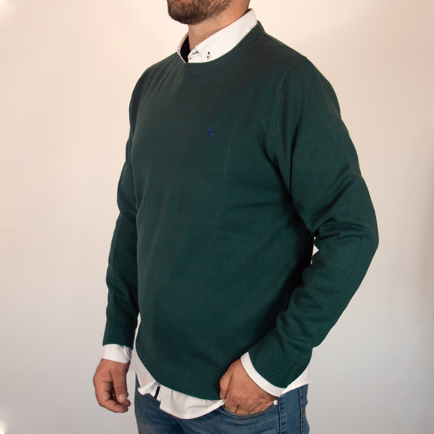 Jersey Hombre Punto Verde Mirabbo