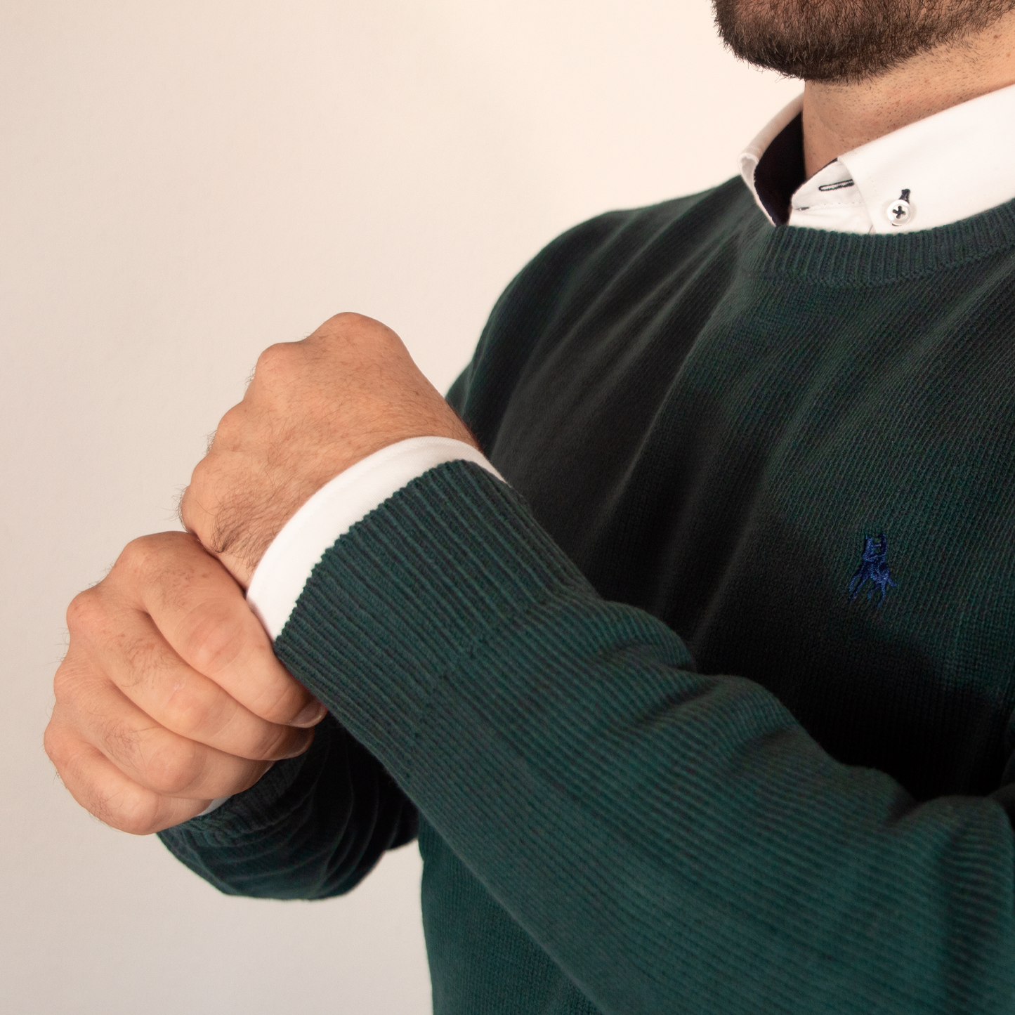 Jersey Hombre Punto Verde Mirabbo