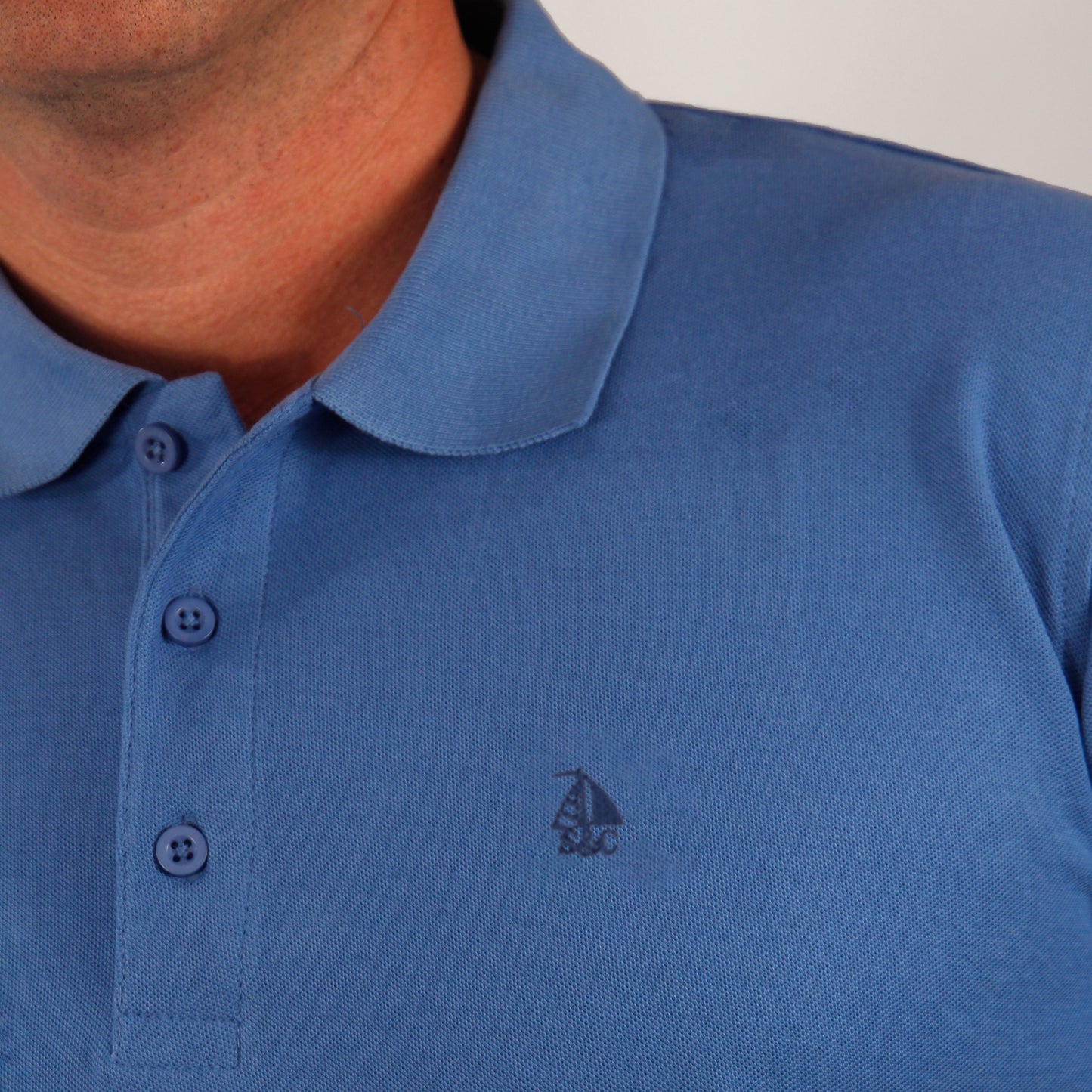 Polo manga corta Azul Riviera