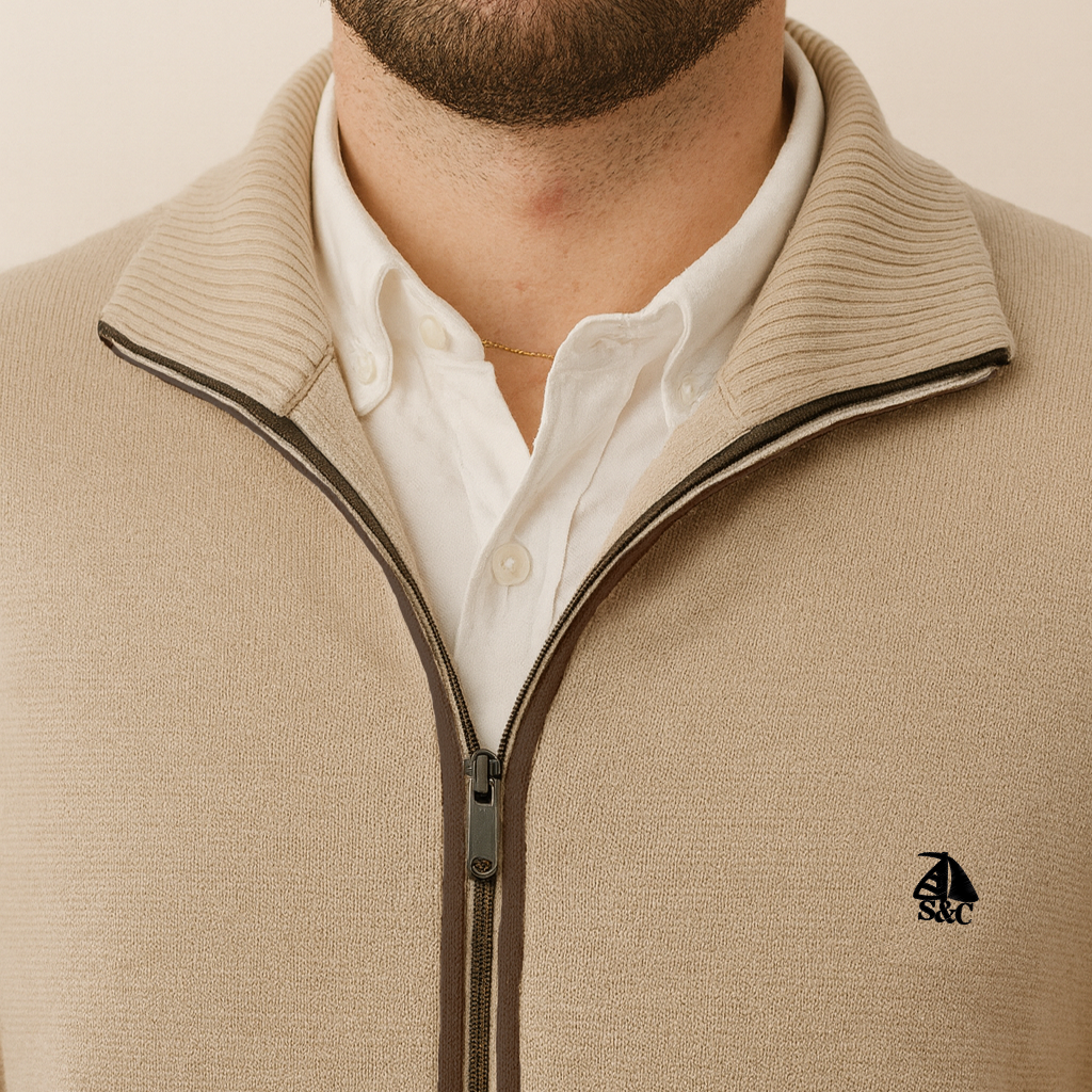 Chaqueta cerrojillo beige