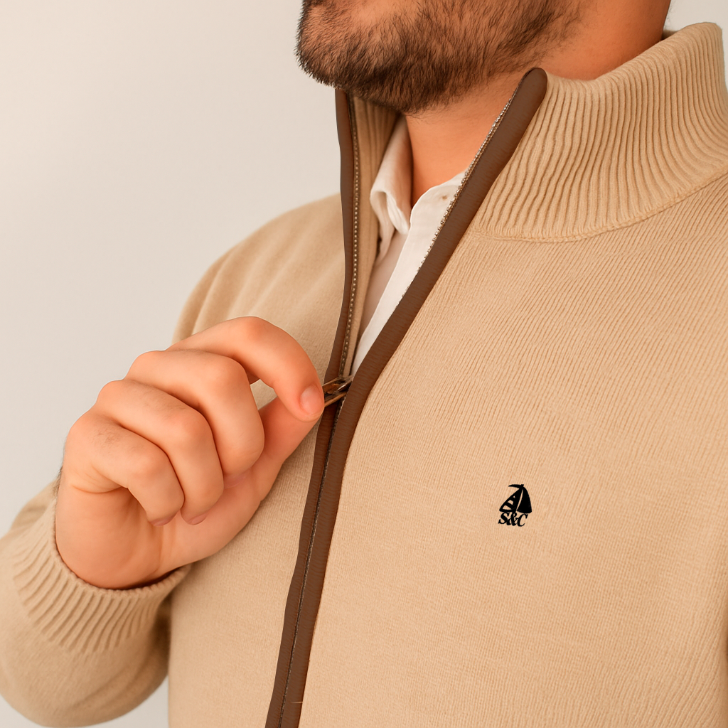 Chaqueta cerrojillo beige