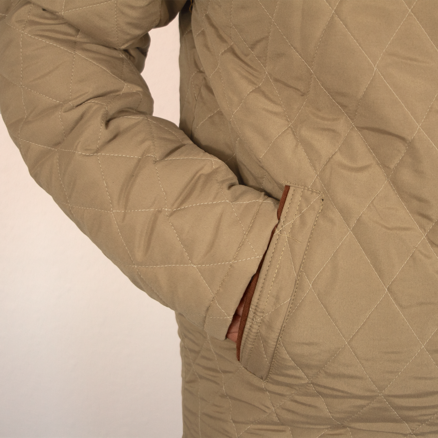 Chaqueta rombos Beige