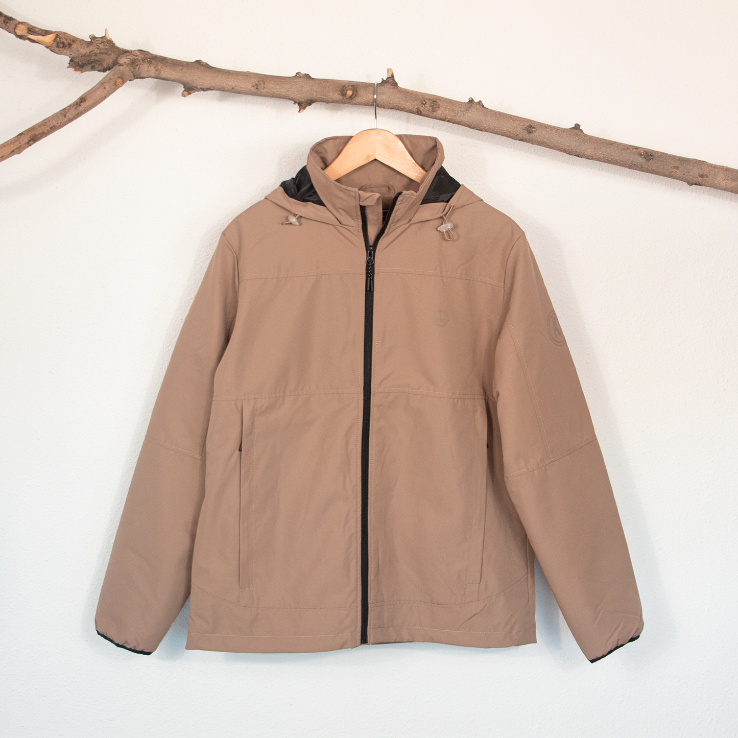 Chaqueta Hombre Marrón Con Capucha