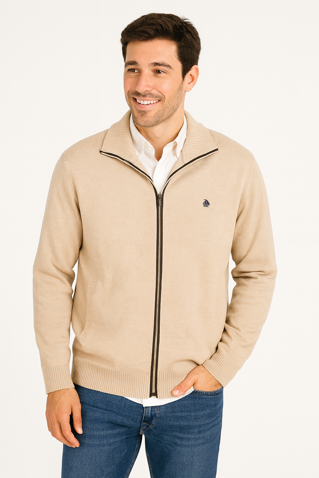 Chaqueta cerrojillo beige