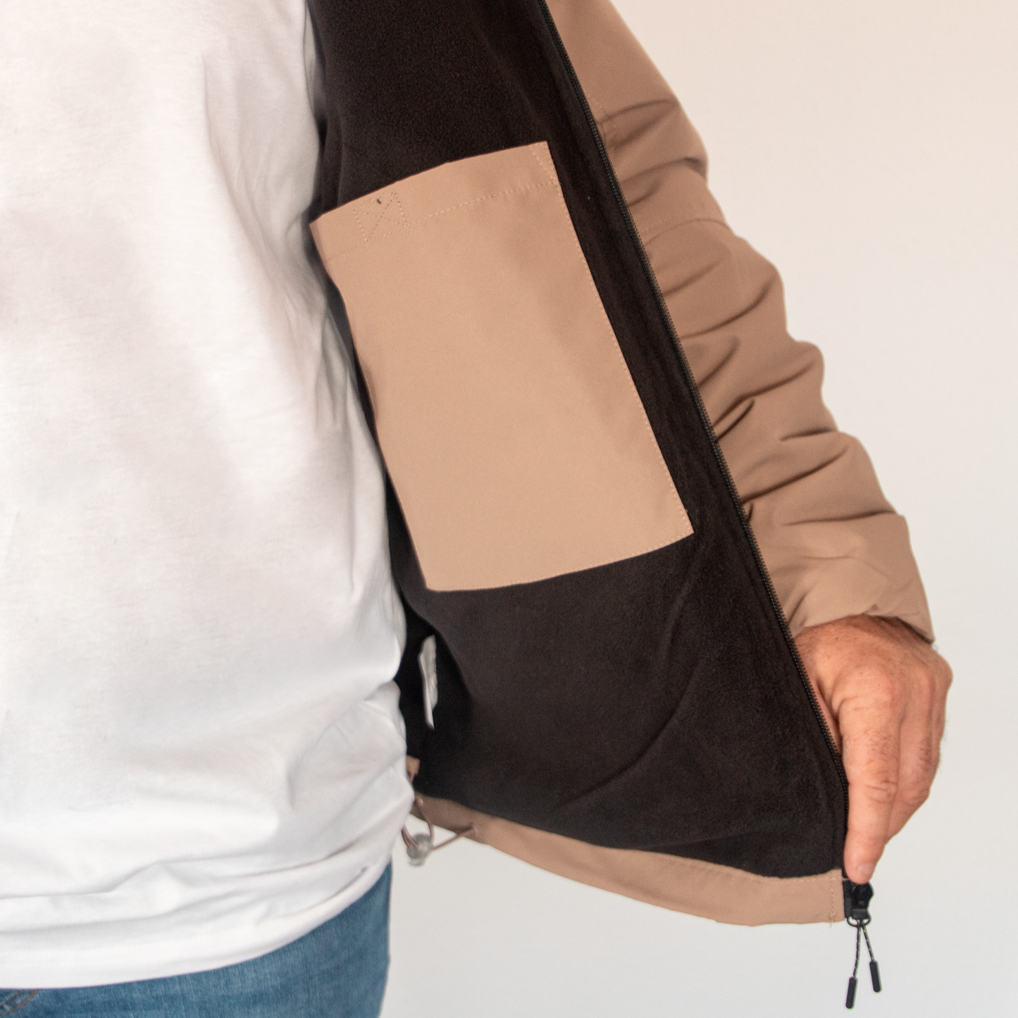 Chaqueta Hombre Marrón Con Capucha