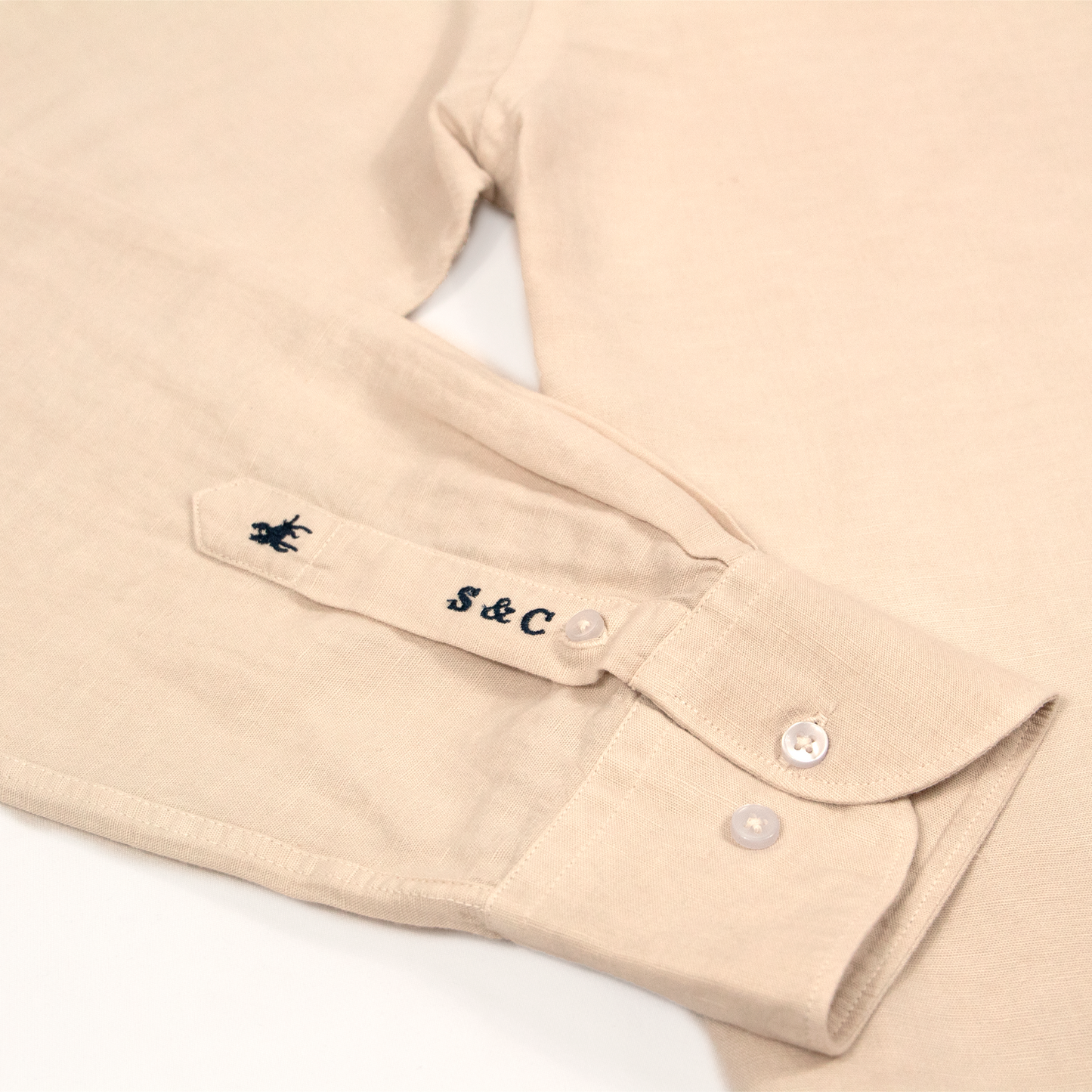 Camisa lino Beige