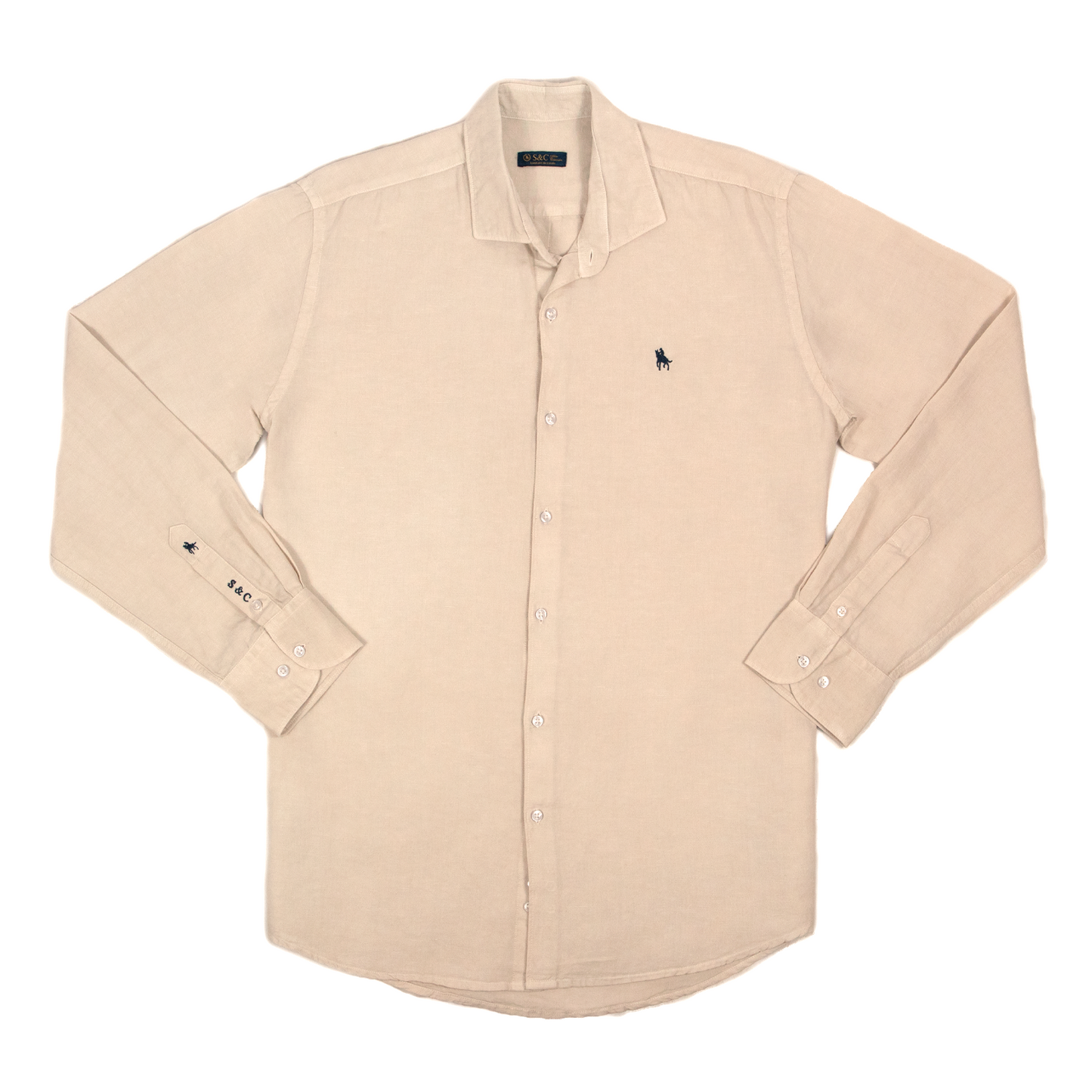 Camisa lino Beige