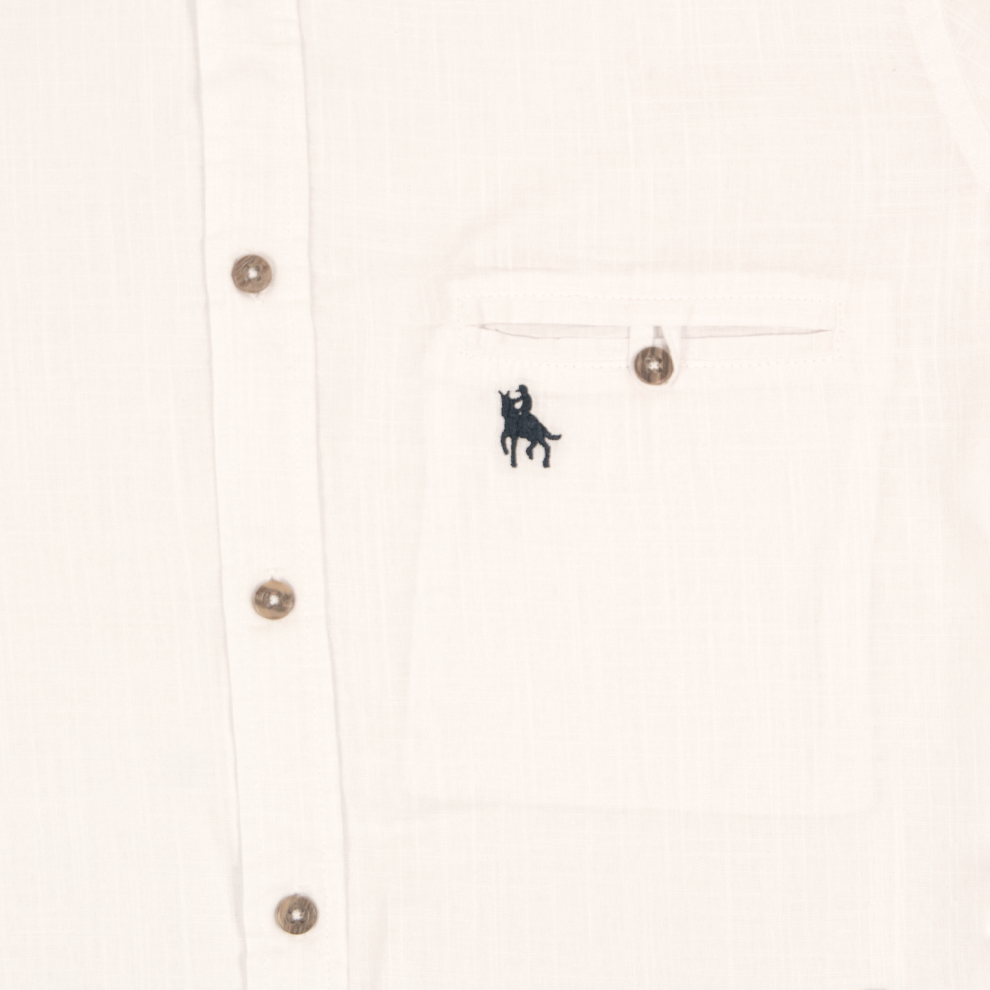 Camisa tipo lino cuello mao Blanca