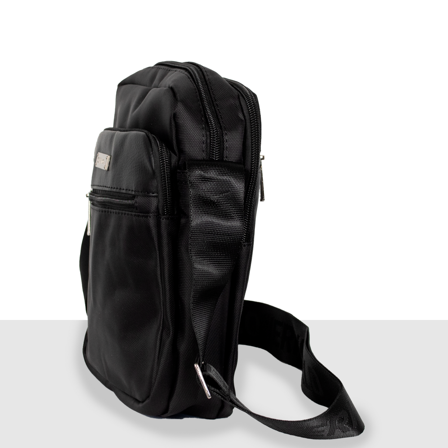 Bandolera hombre negro tela