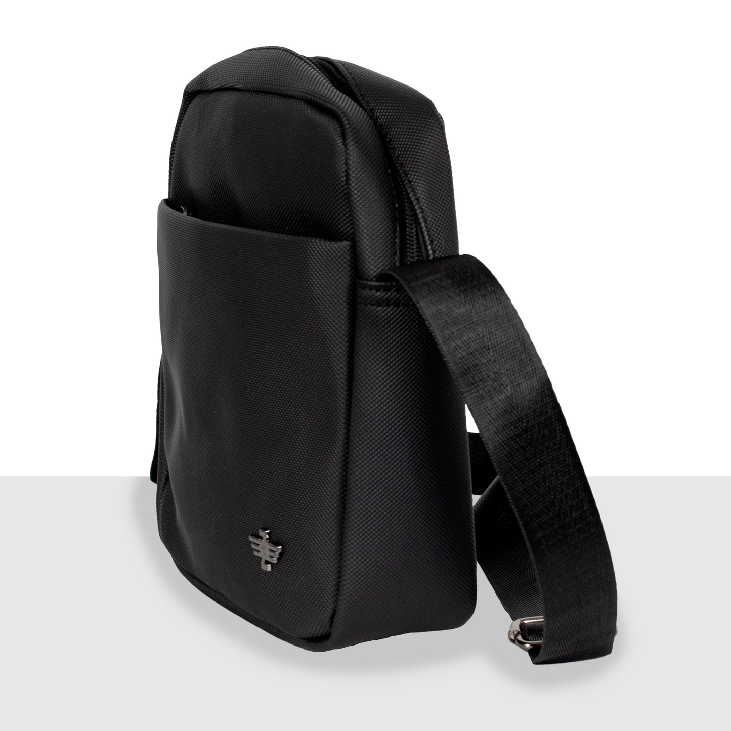 Bandolera hombre negro tela