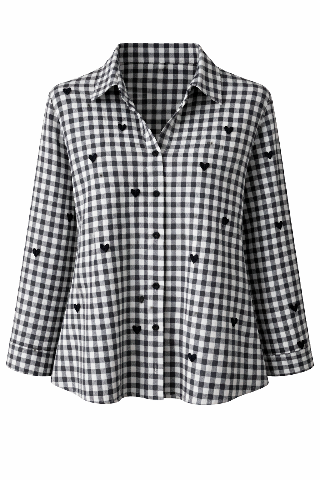 Camisa cuadros rojos con corazones