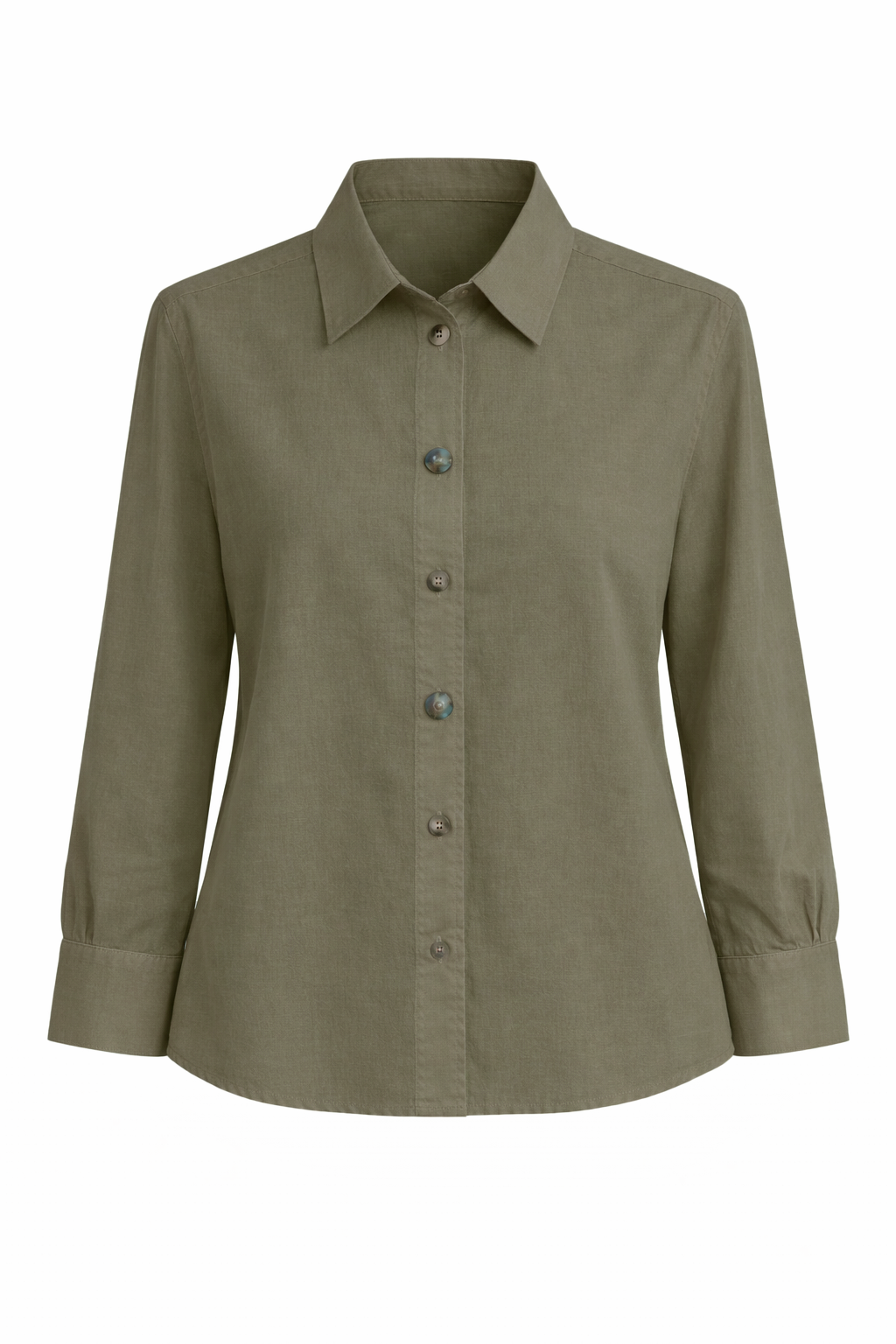 Camisa lisa blanca botones