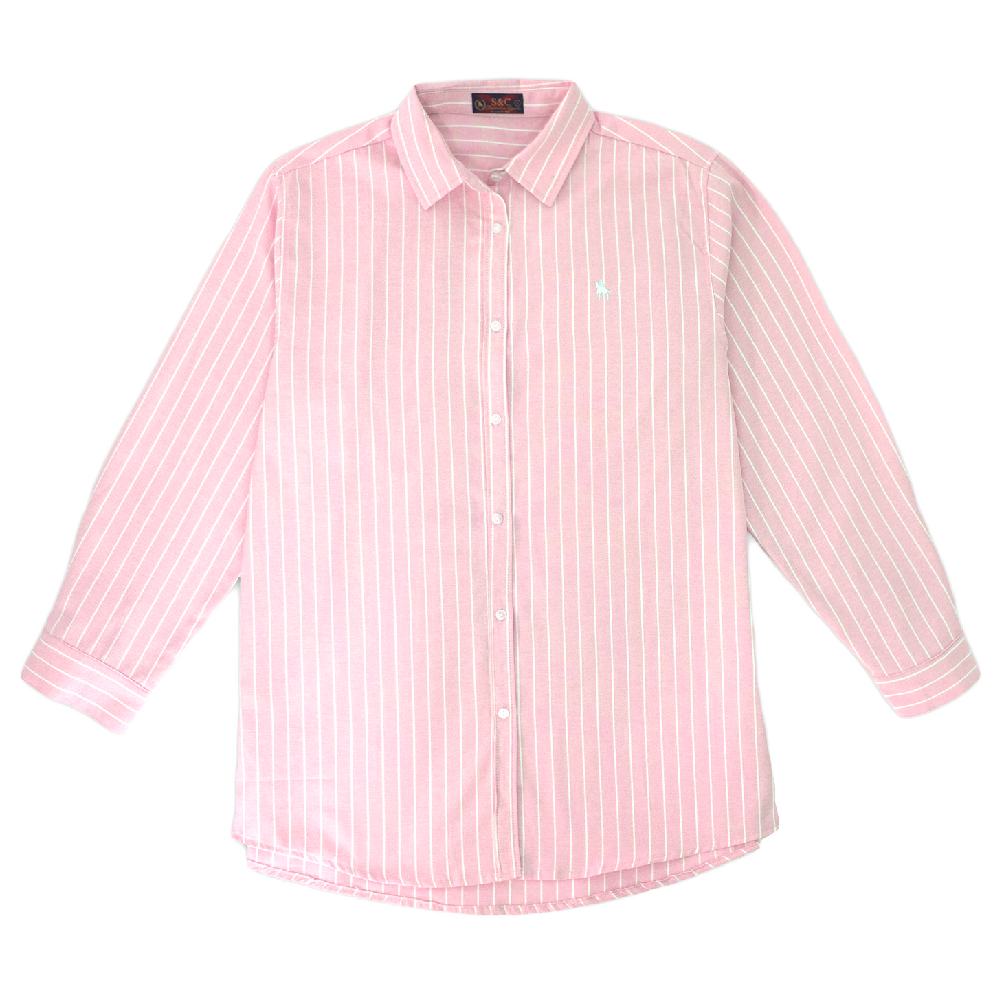Camisa Mujer Oversize rayas Rosa