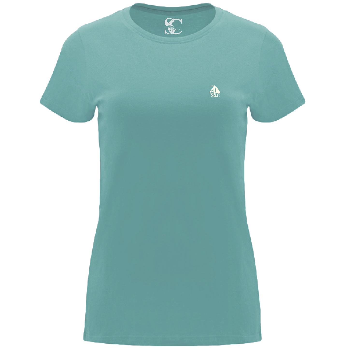 Camiseta manga corta cuello redondo Azul Dusty