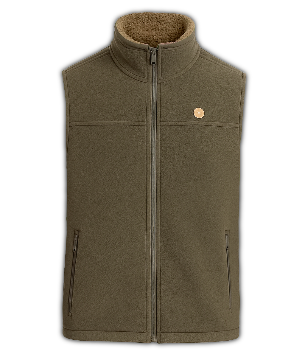 Chaleco forro polar marrón