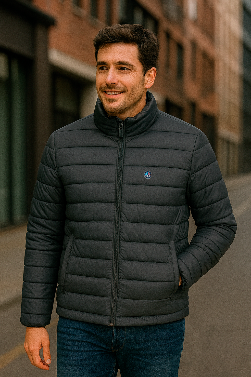 Chaqueta LETUR acolchado de hombre gris