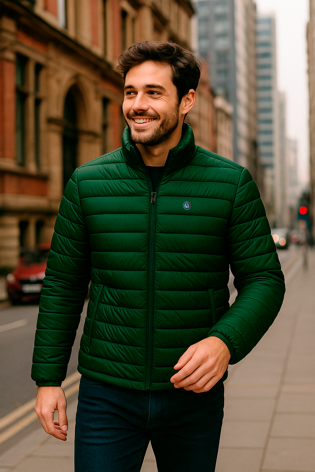 Chaqueta LETUR acolchado de hombre verde