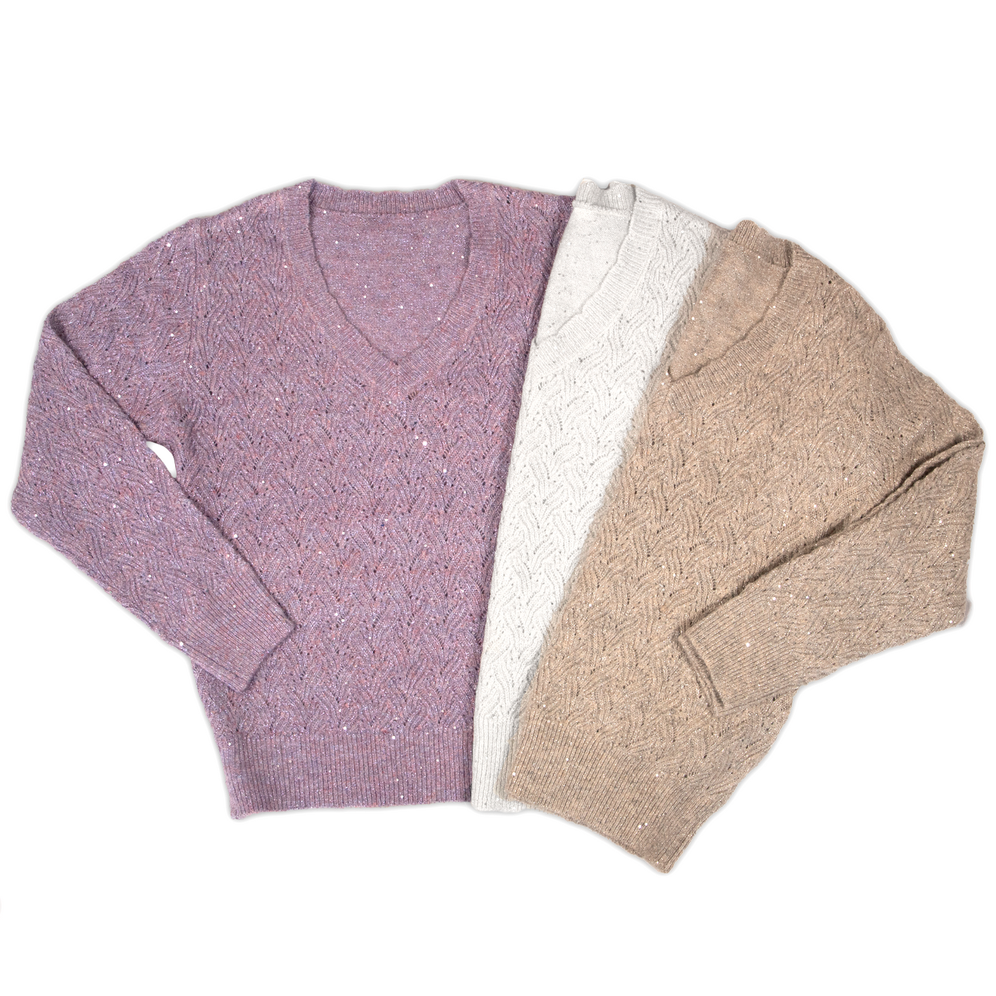 Jersey Mujer "Destello" Cuello Pico Lila