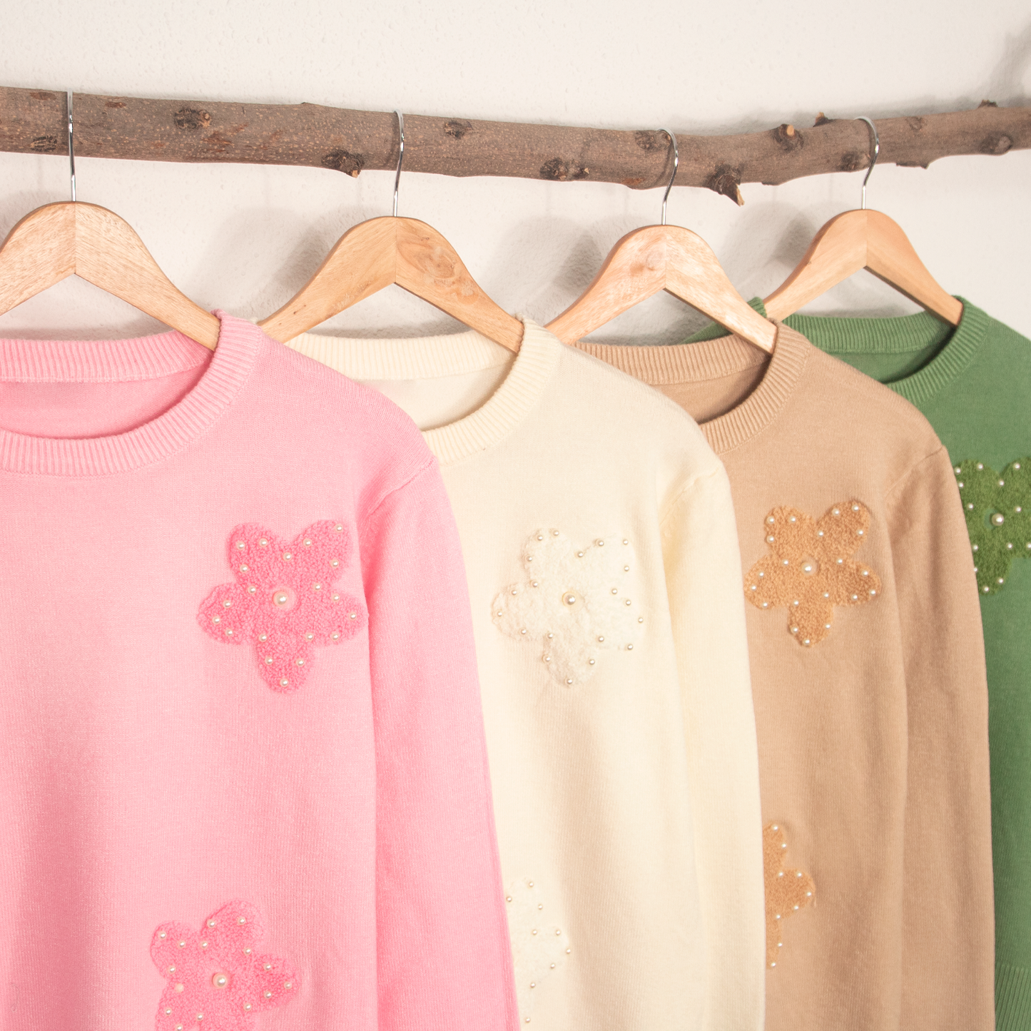 Jersey de Mujer Verde con Flores