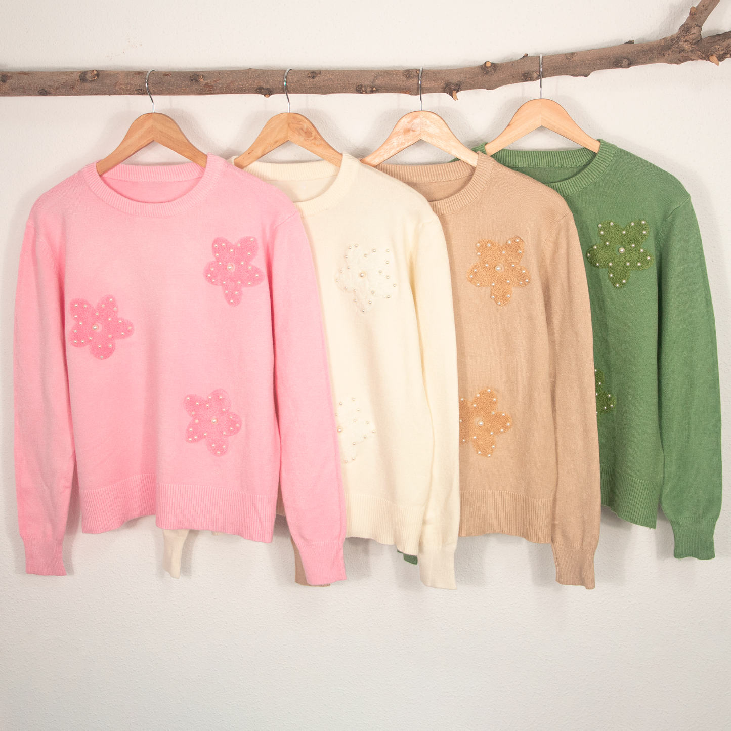 Jersey de Mujer Verde con Flores