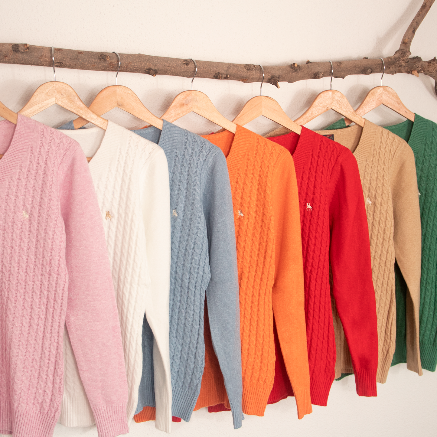 Jersey de Mujer Cuello Pico Trenzado Rojo