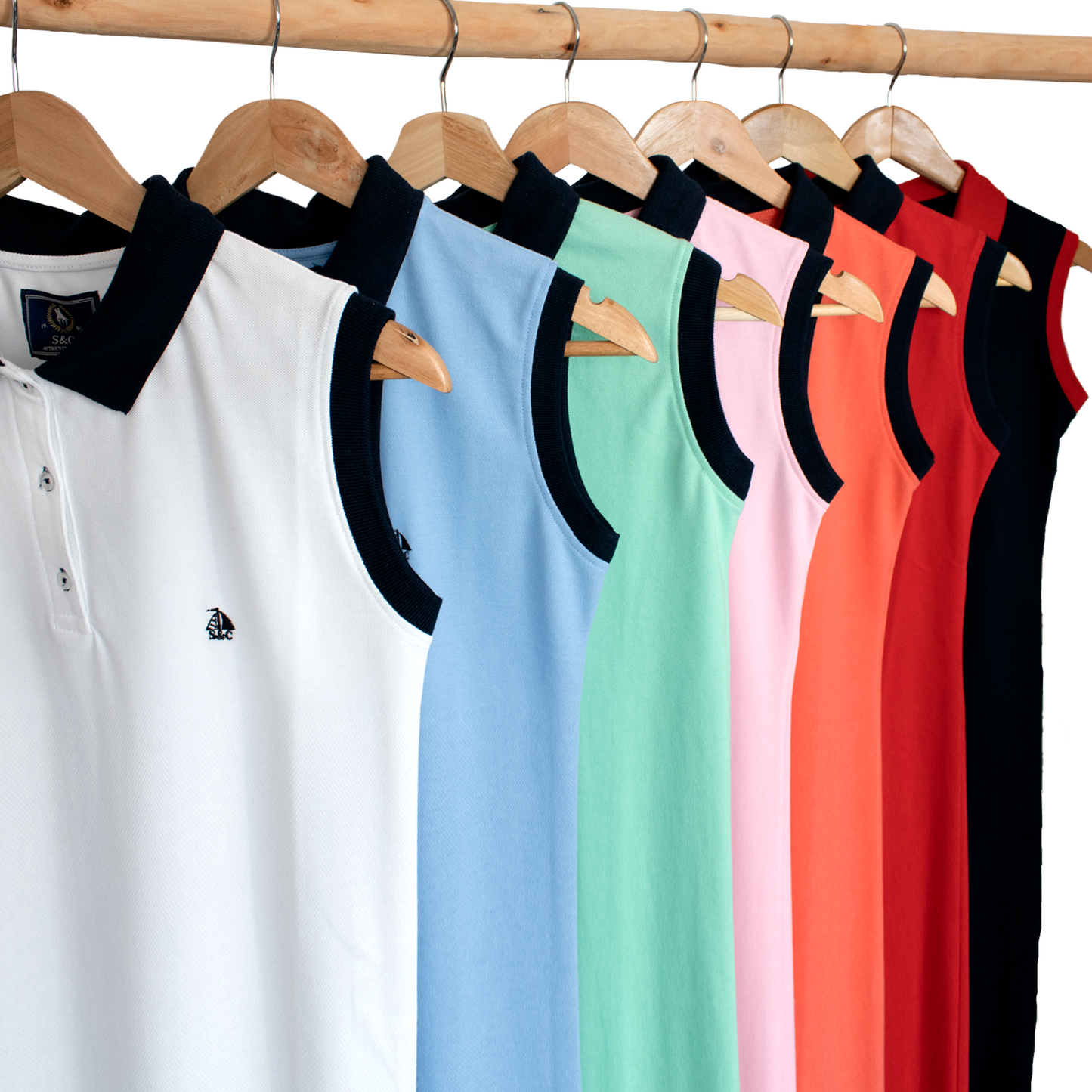 Vestido polo sin mangas marino