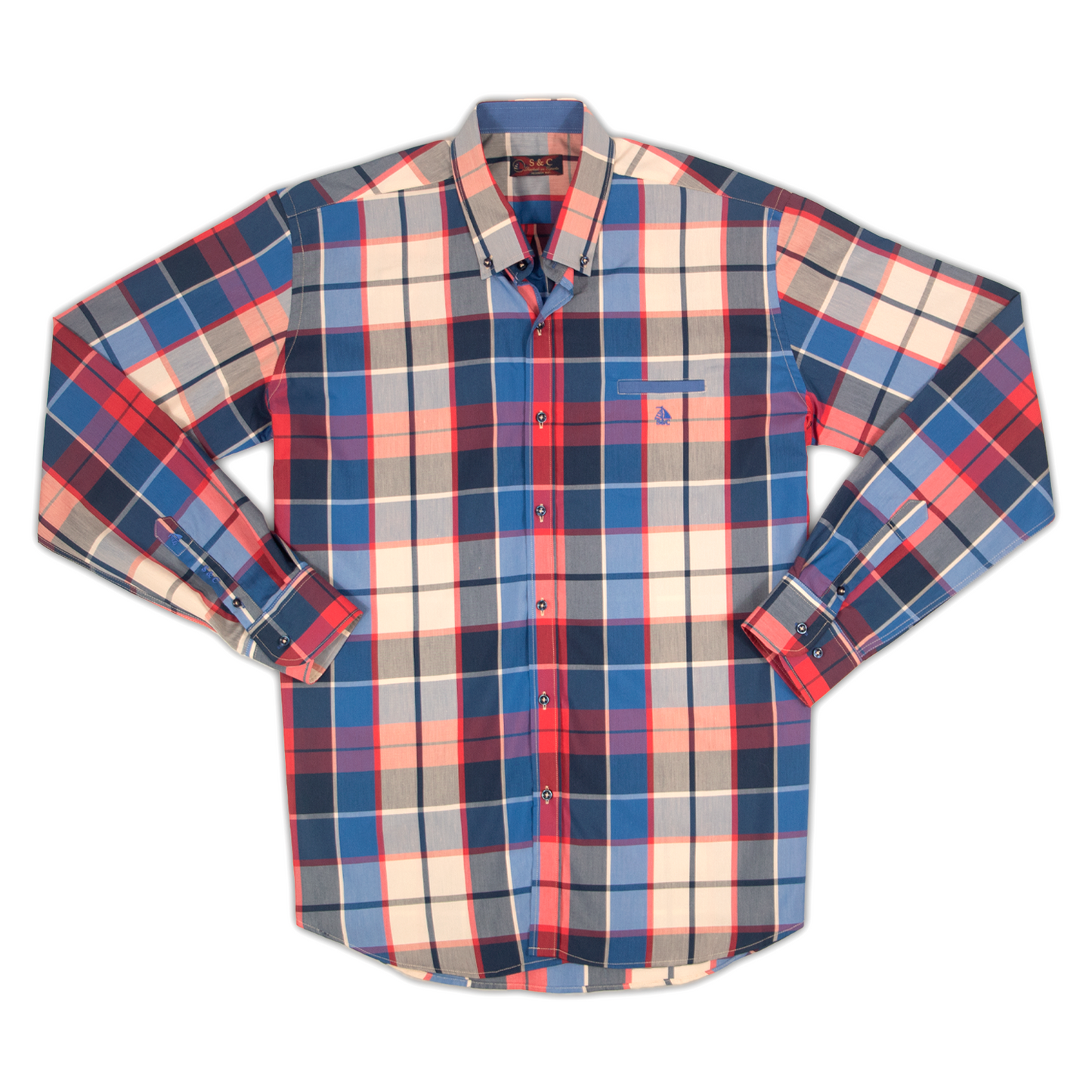 Camisa Hombre Manga Larga Cuadros