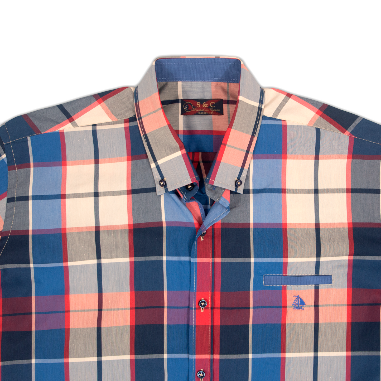 Camisa Hombre Manga Larga Cuadros