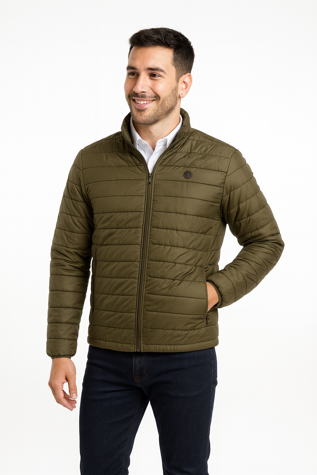 Chaqueta acolchada kaki