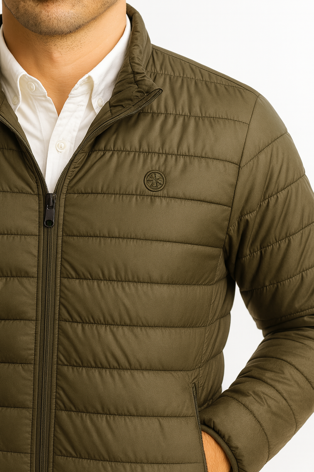 Chaqueta acolchada kaki