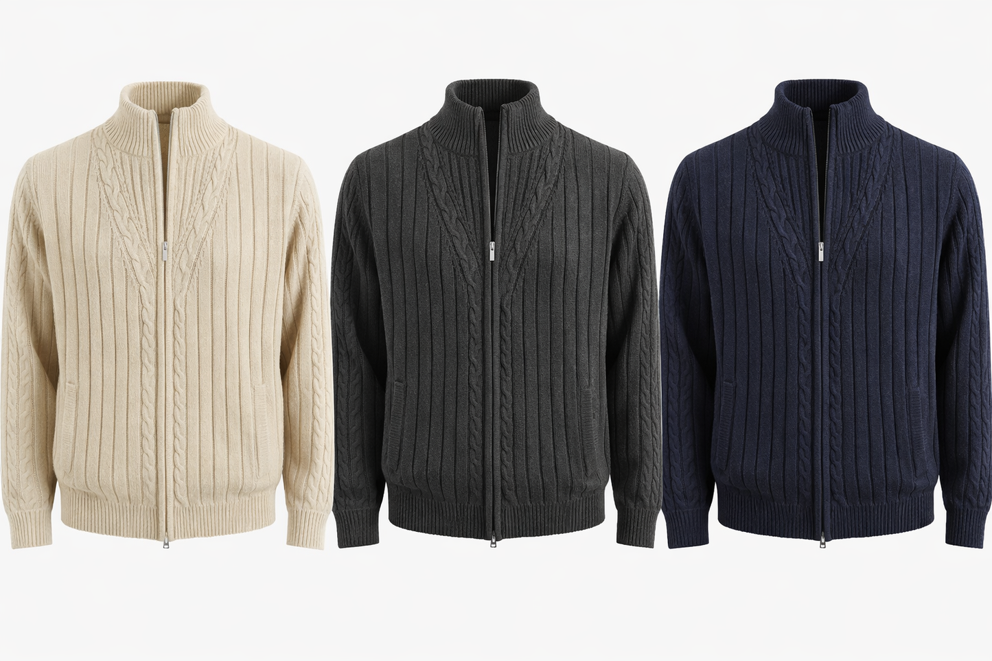 Cardigan trenzado beige